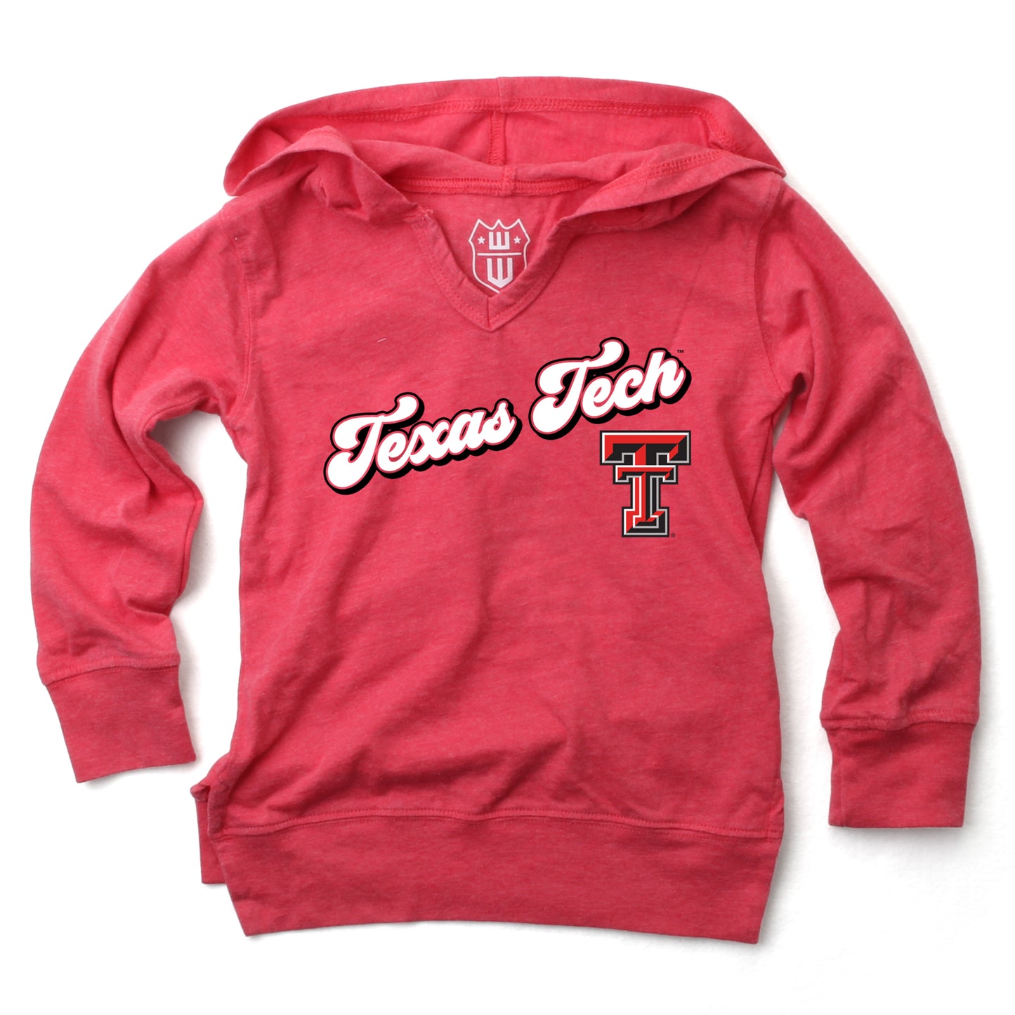 Texas Tech Red Raiders NCAA Girls VNeck Hoodie Tee