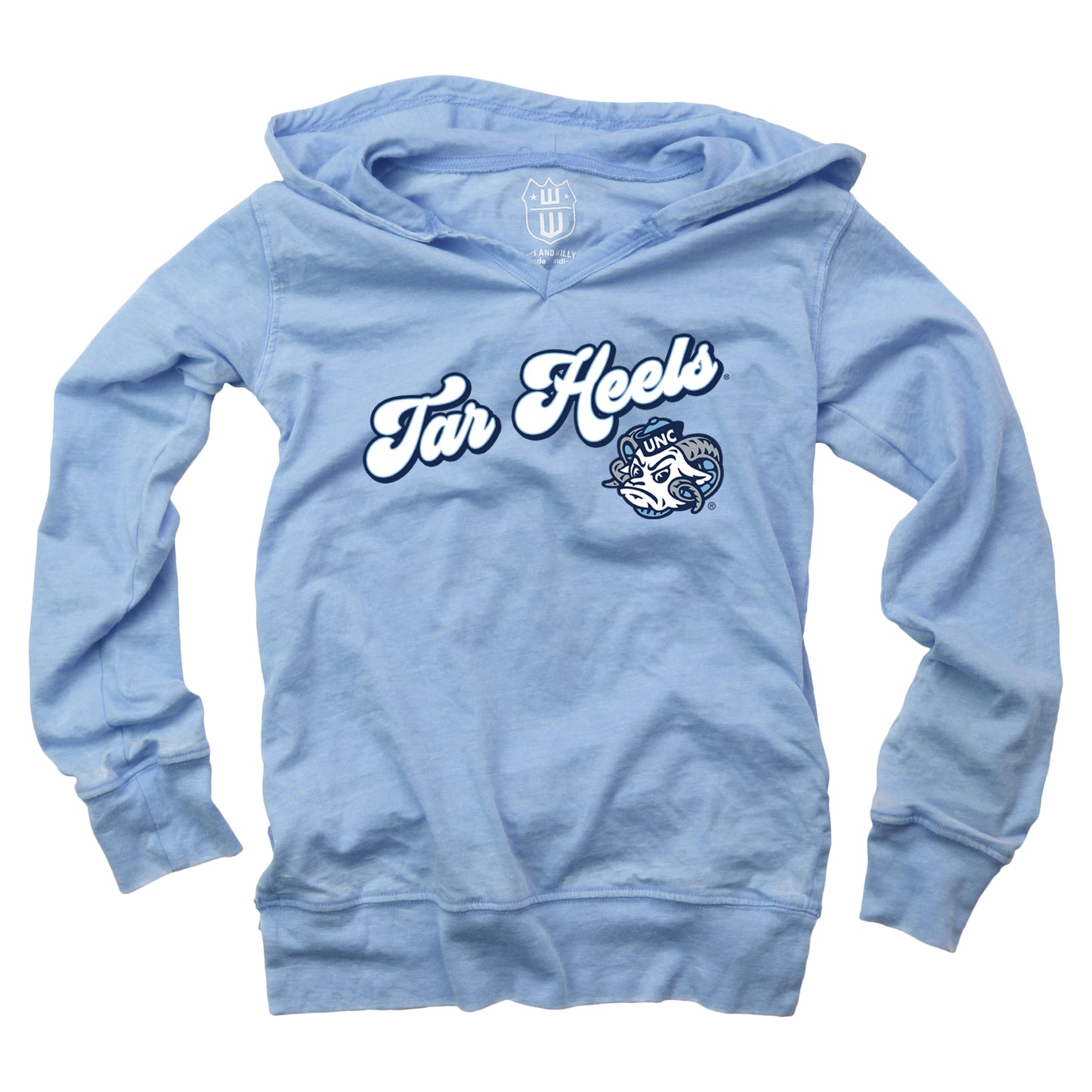 North Carolina Tar Heels NCAA Girls VNeck Hoodie Tee