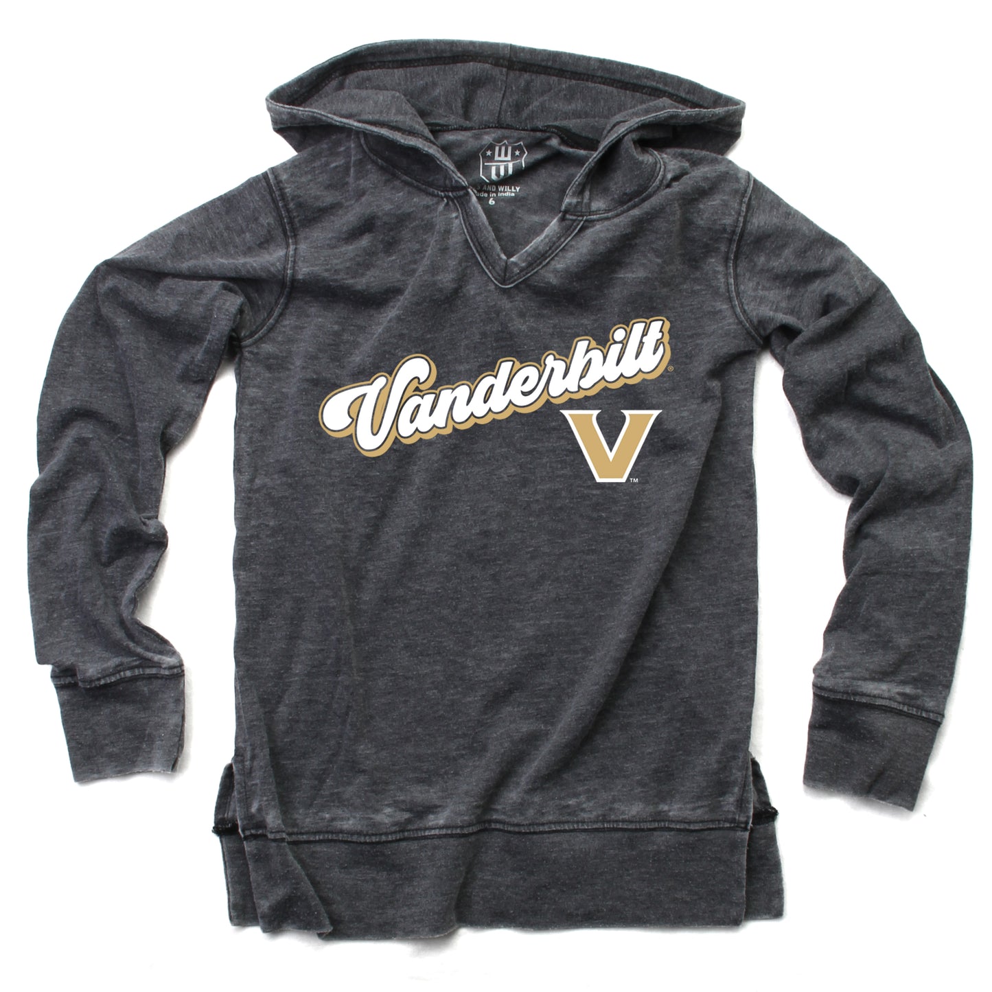 Vanderbilt Commodores NCAA Girls VNeck Hoodie Tee