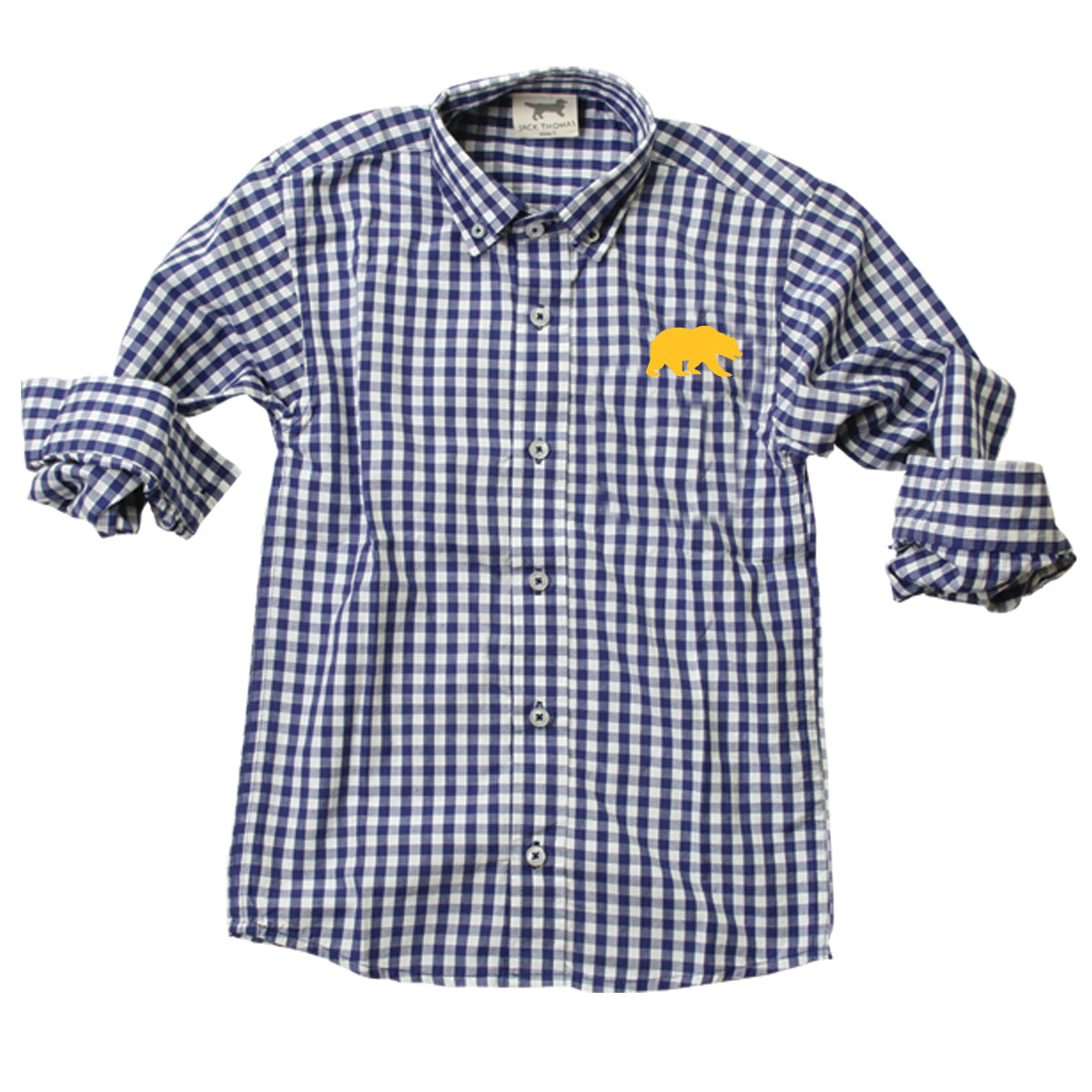 California Golden Bears Youth Boys LS Gingham Shirt