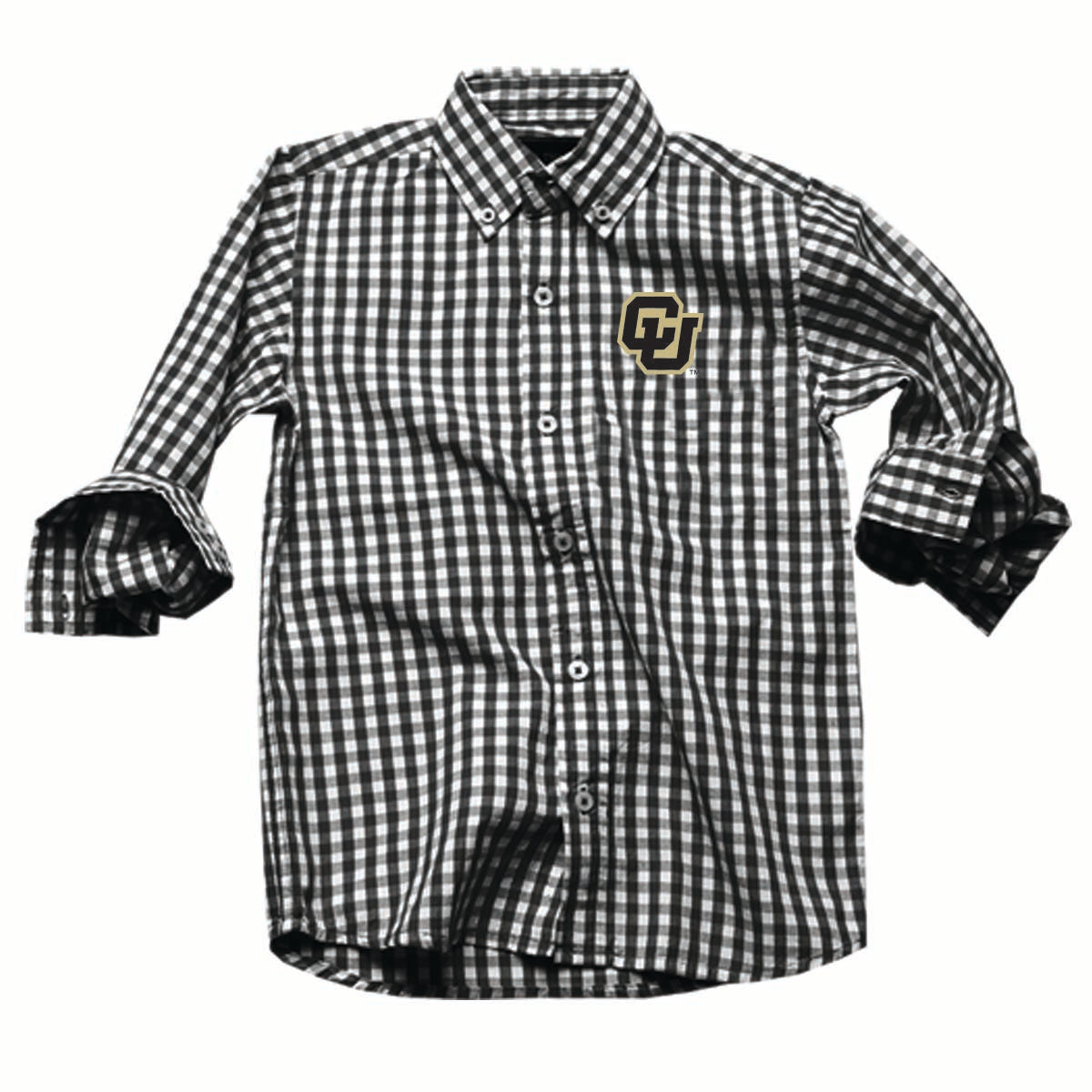 Colorado Buffaloes Youth Boys LS Gingham Shirt