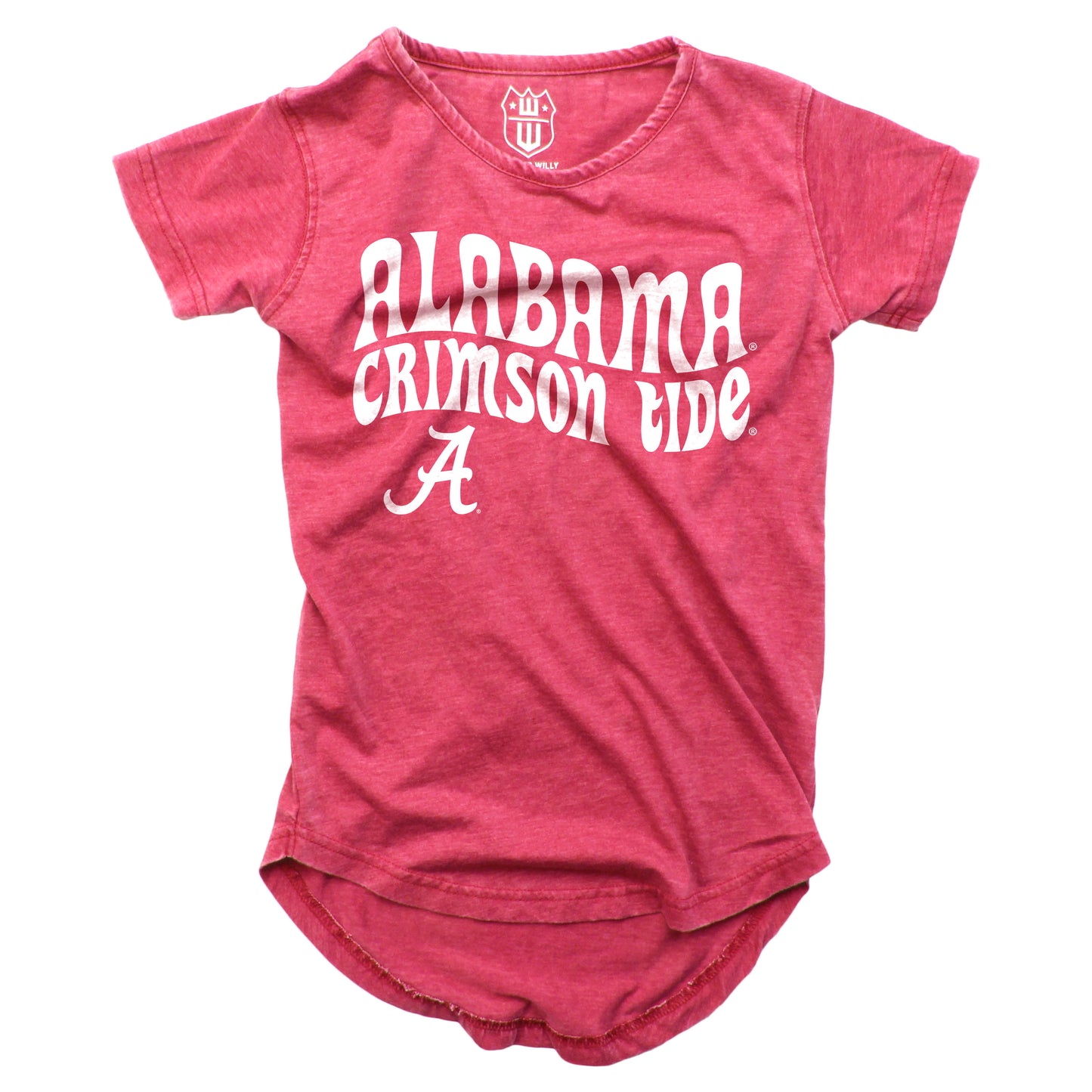 Alabama Crimson Tide Youth Girls Burnout High Low Tee