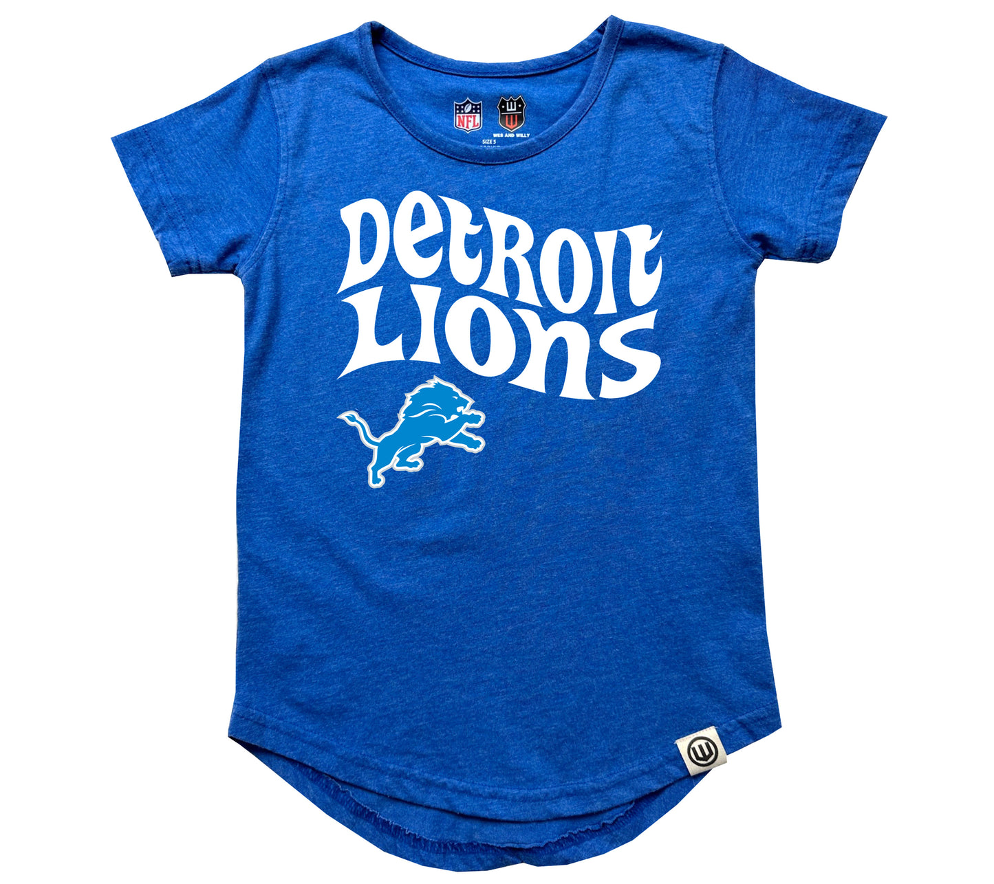 Detroit Lions NFL Youth Girls Burnout T-Shirt