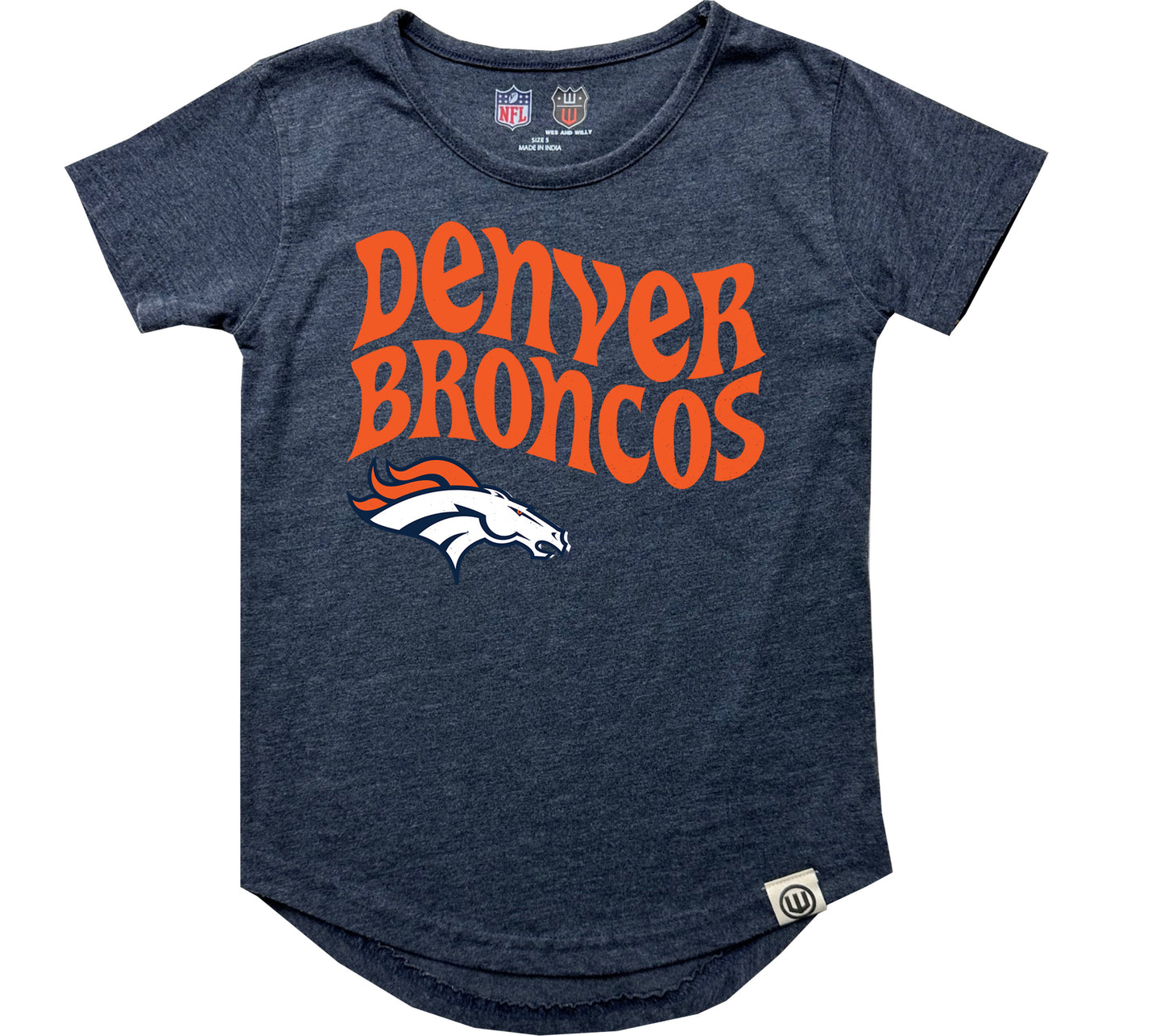 Denver Broncos NFL Youth Girls Burnout T-Shirt