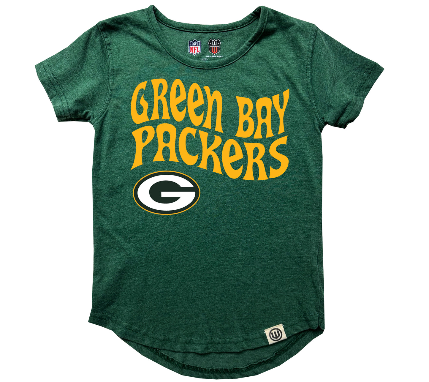 Green Bay Packers NFL Youth Girls Burnout T-Shirt