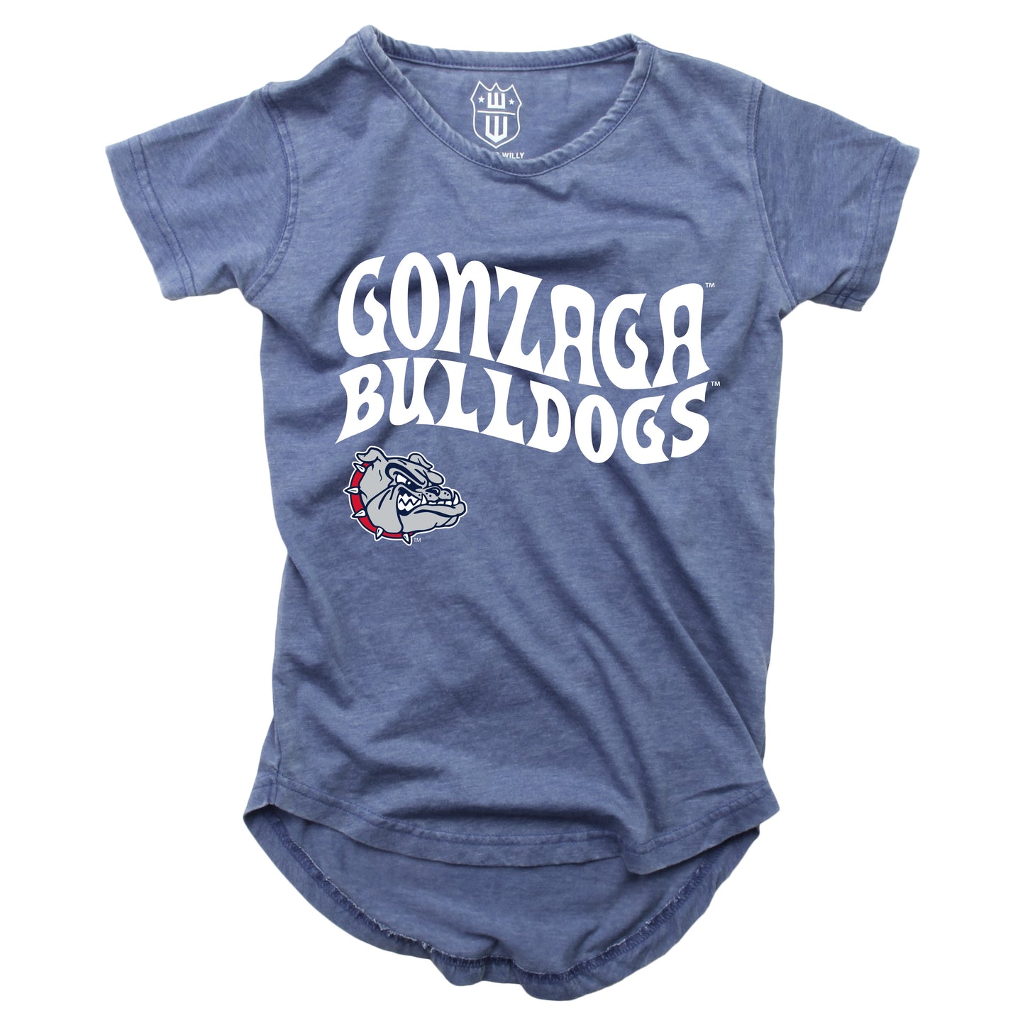 Gonzaga Bulldogs Youth Girls Burnout High Low Tee