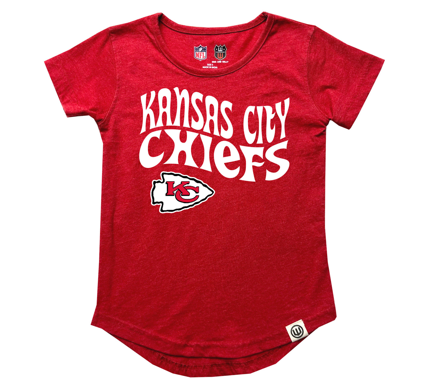 Kansas City Chiefs NFL Youth Girls Burnout T-Shirt