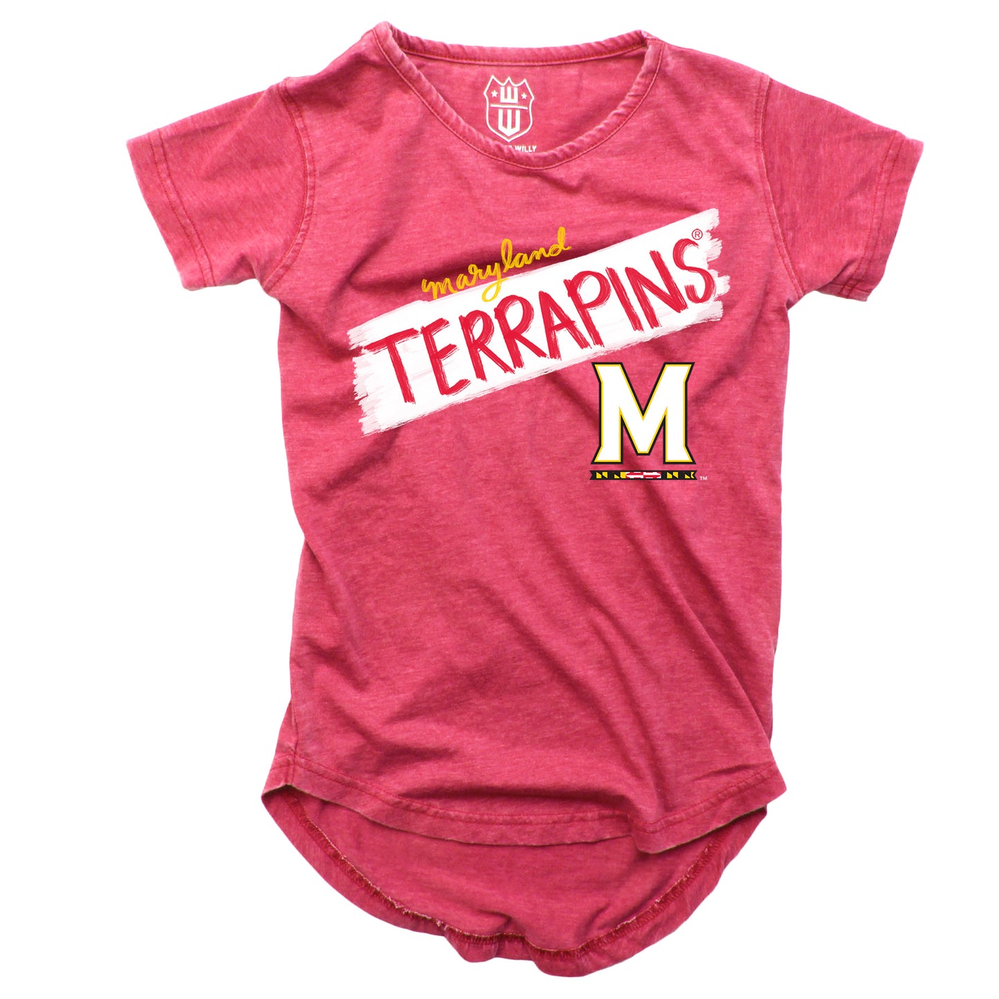 Maryland Terrapins NCAA Girls S/S Burnout Tee