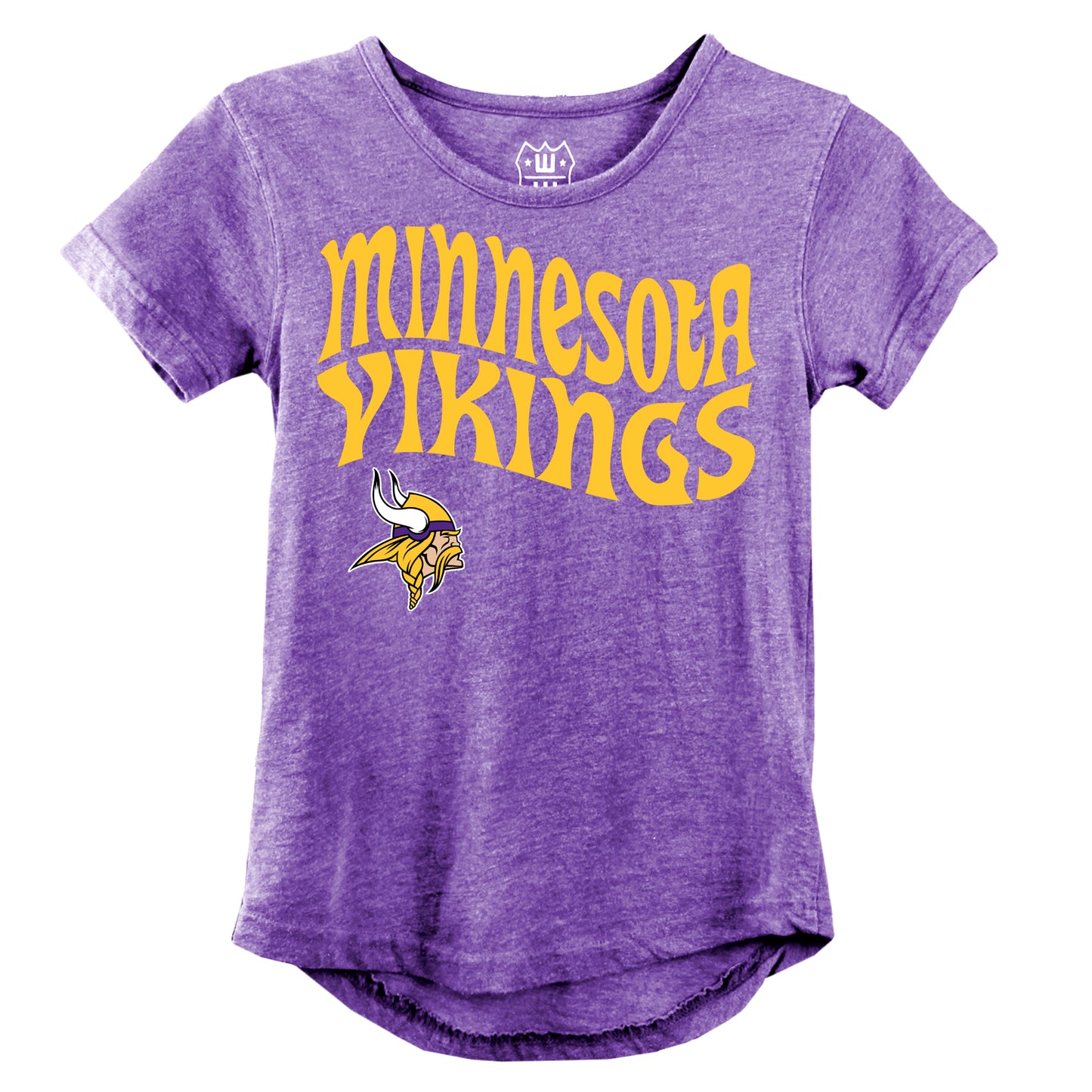 Minnesota Vikings NFL Girls SS Burn Out Tee Shirt