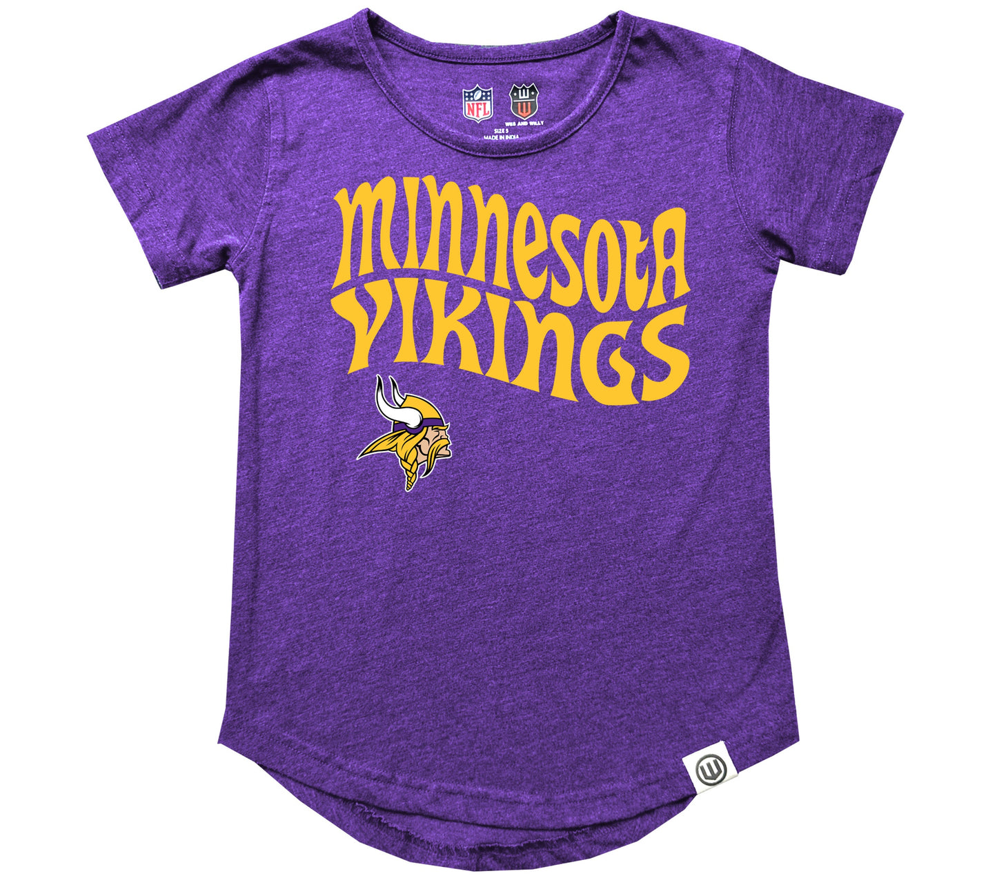 Minnesota Vikings NFL Youth Girls Burnout T-Shirt