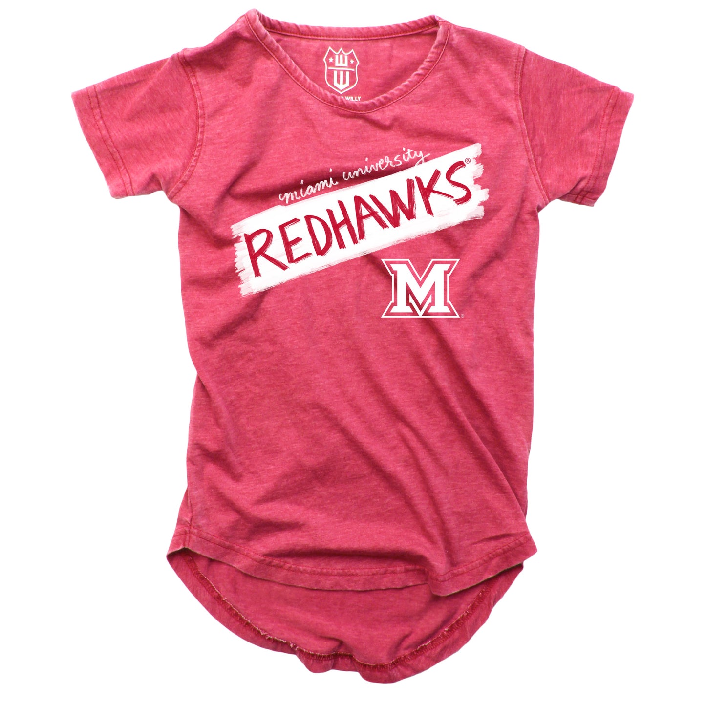 Miami of Ohio RedHawks NCAA Girls S/S Burnout Tee