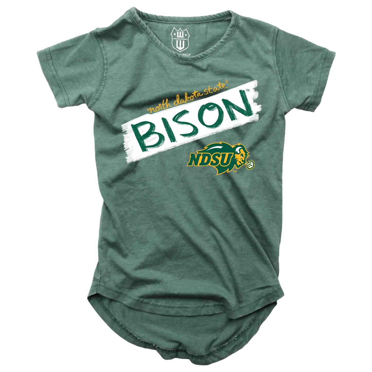 North Dakota State Bison NCAA Girls S/S Burnout Tee