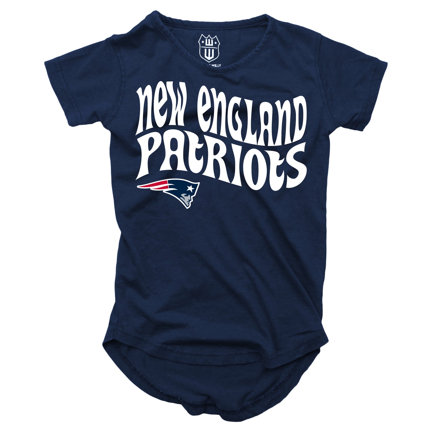 New England Patriots NFL Girls SS Burn Out Tee Shirt