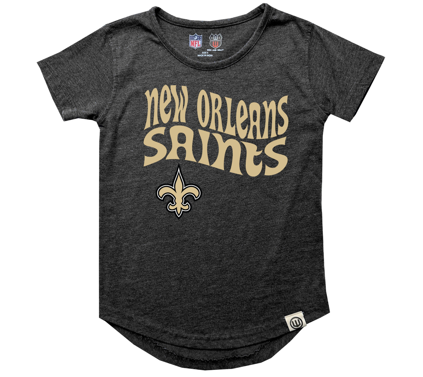 New Orleans Saints NFL Youth Girls Burnout T-Shirt