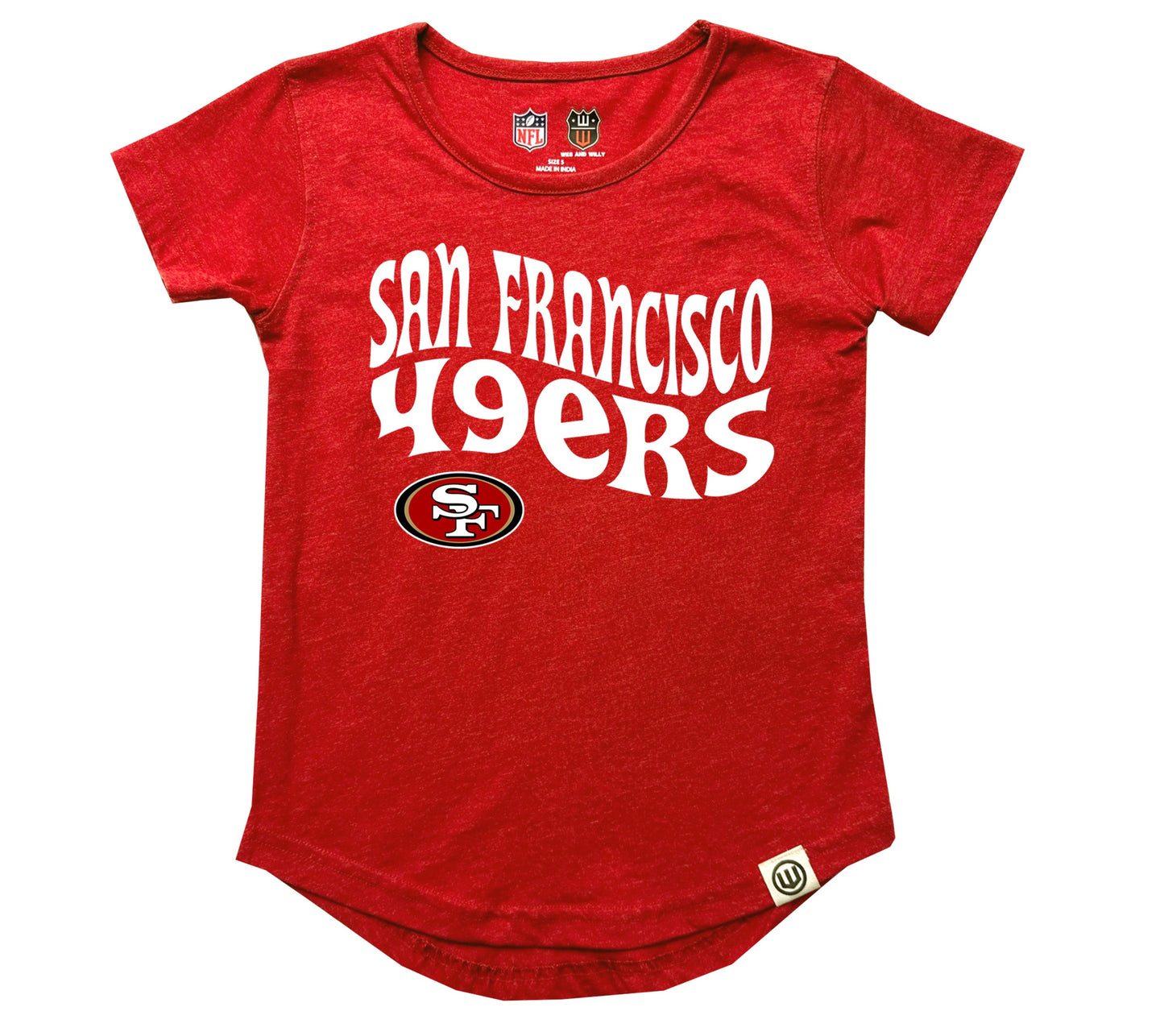 San Francisco 49ers NFL Youth Girls Burnout T-Shirt