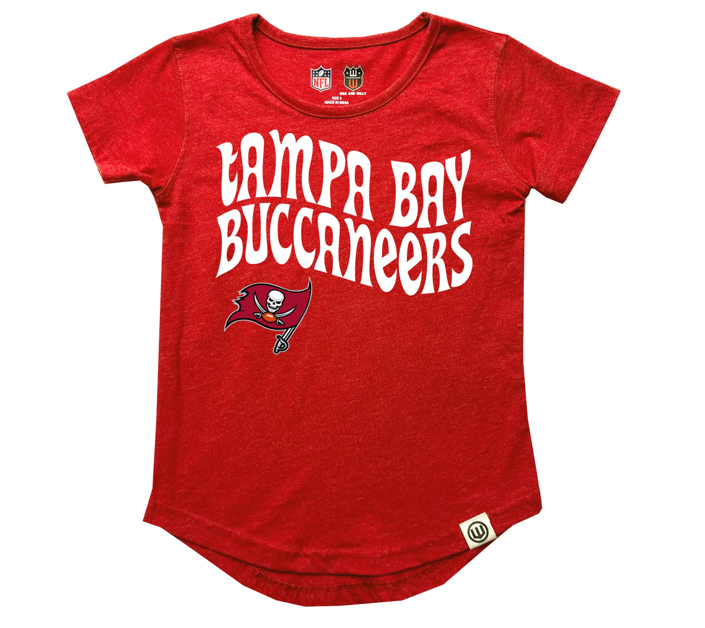 Tampa Bay Buccaneers NFL Youth Girls Burnout T-Shirt