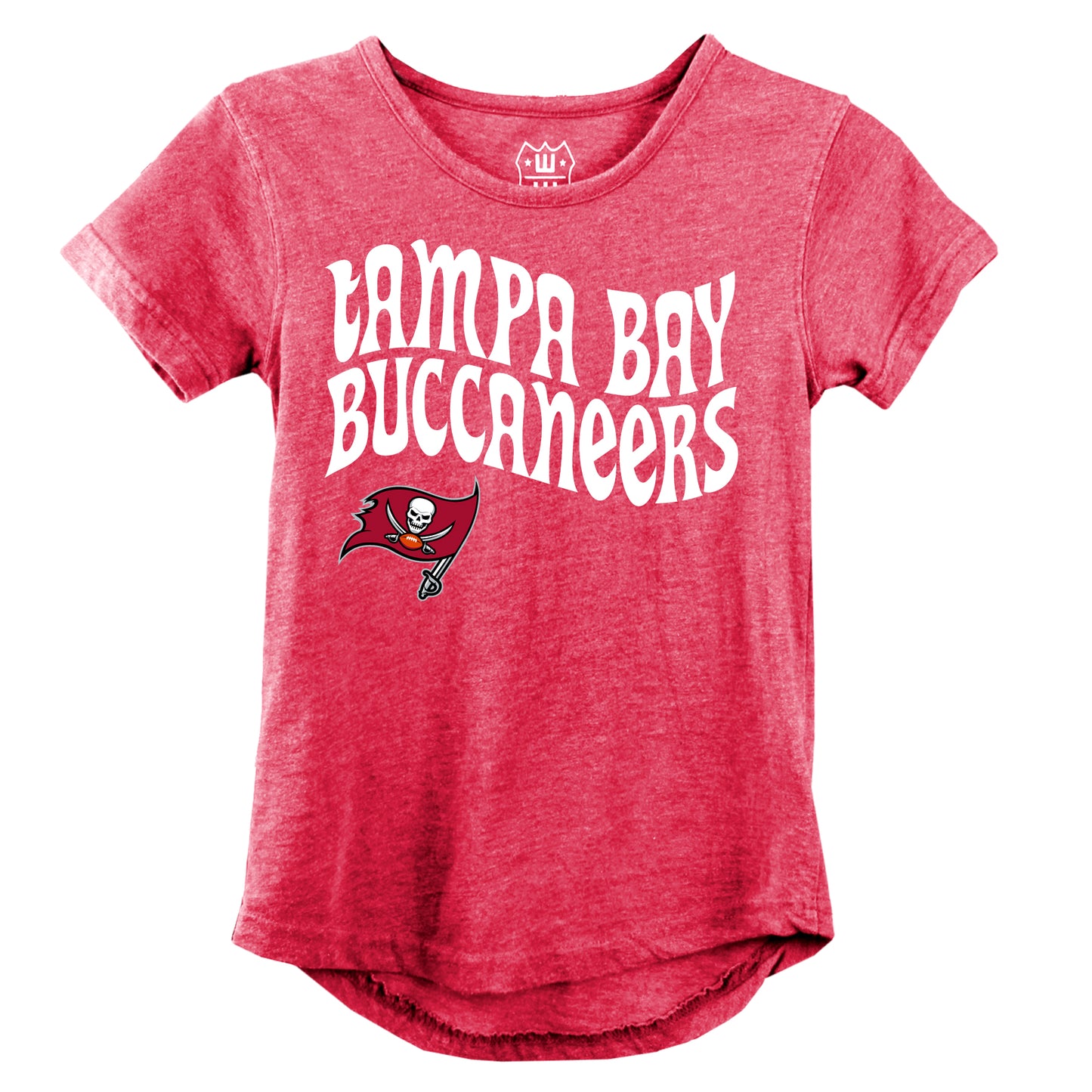 Tampa Bay Buccaneers NFL Girls SS Burn Out Tee Shirt