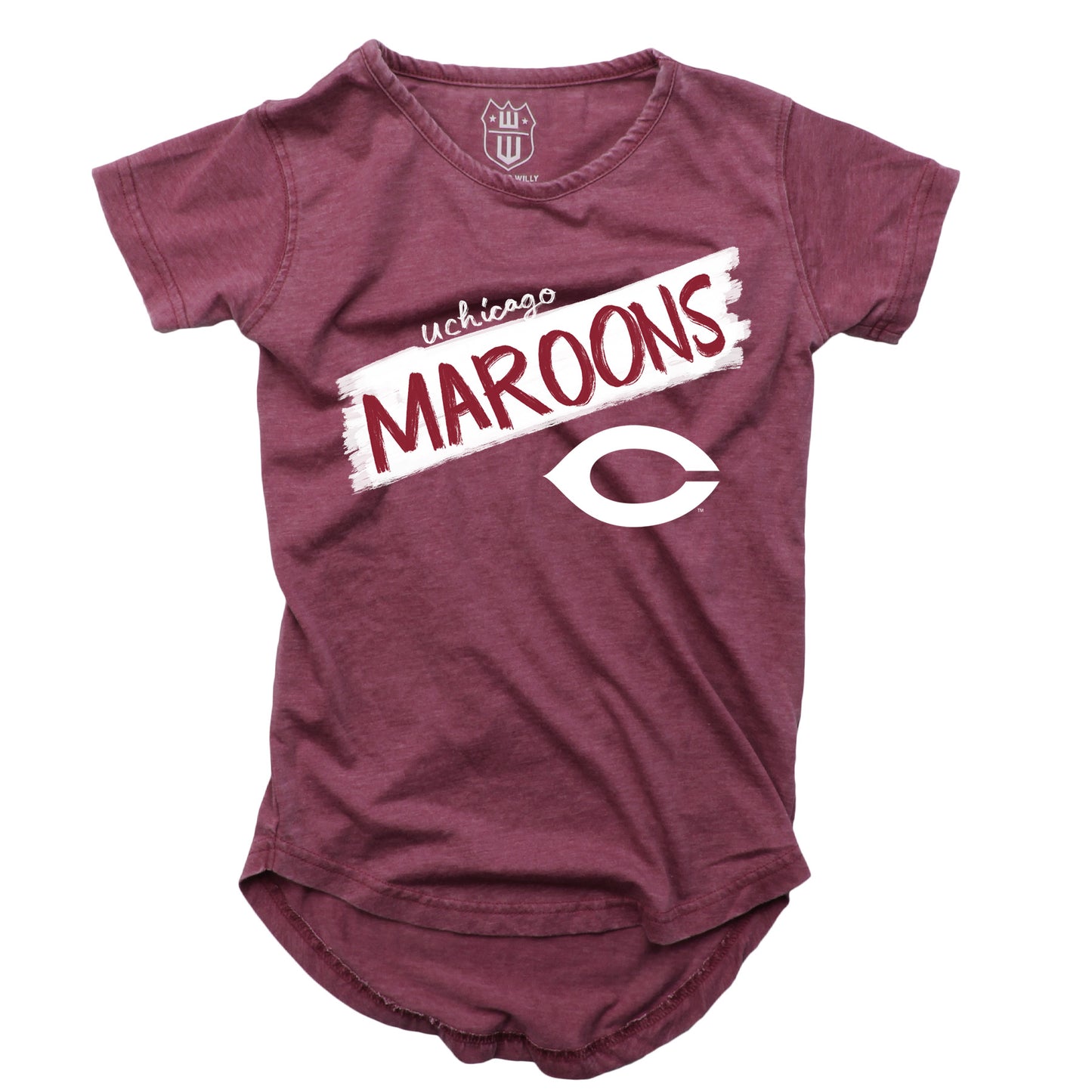 Univ of Chicago Maroons NCAA Girls S/S Burnout Tee