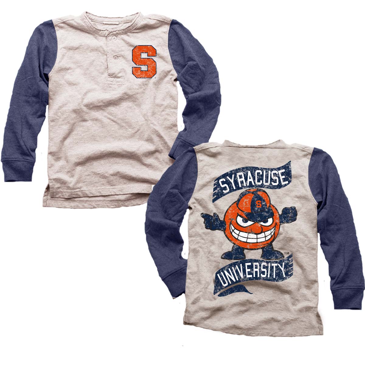 Syracuse Orange Youth Boys Slub Henley