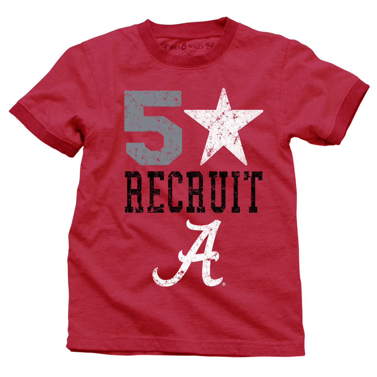 Alabama Crimson Tide Youth Boys SS Ringer
