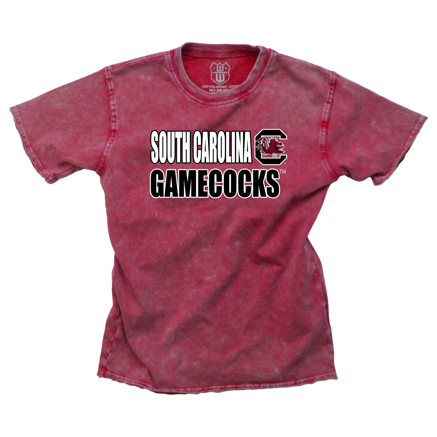 South Carolina Gamecocks Youth Faded Raw Edge Tee