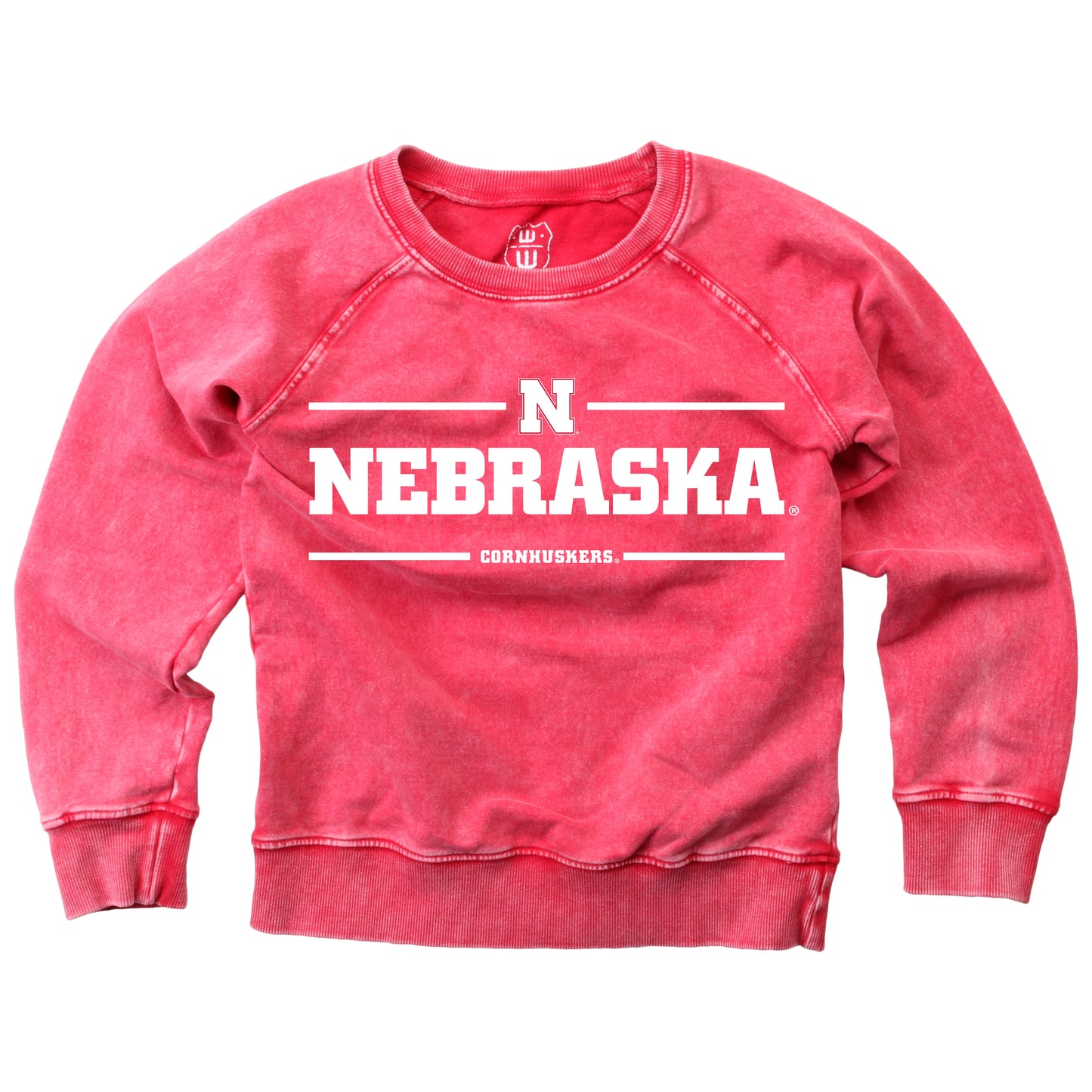 Nebraska Huskers Youth Faded Fleece Crew
