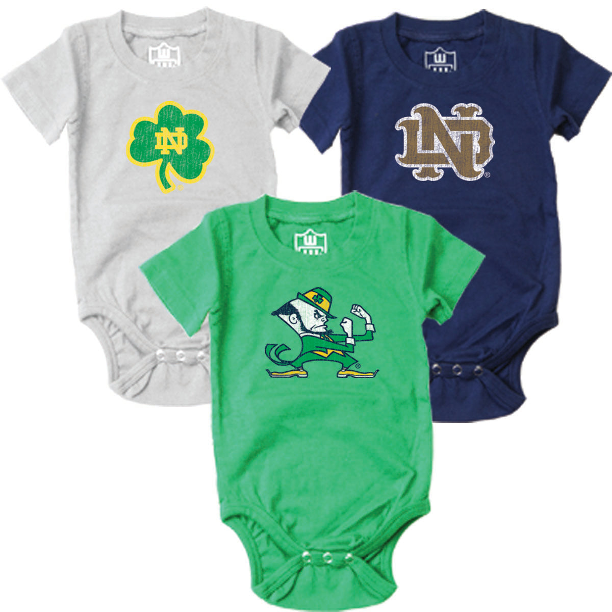 Notre Dame Fighting Irish Infant SS Hopper 3 Pack