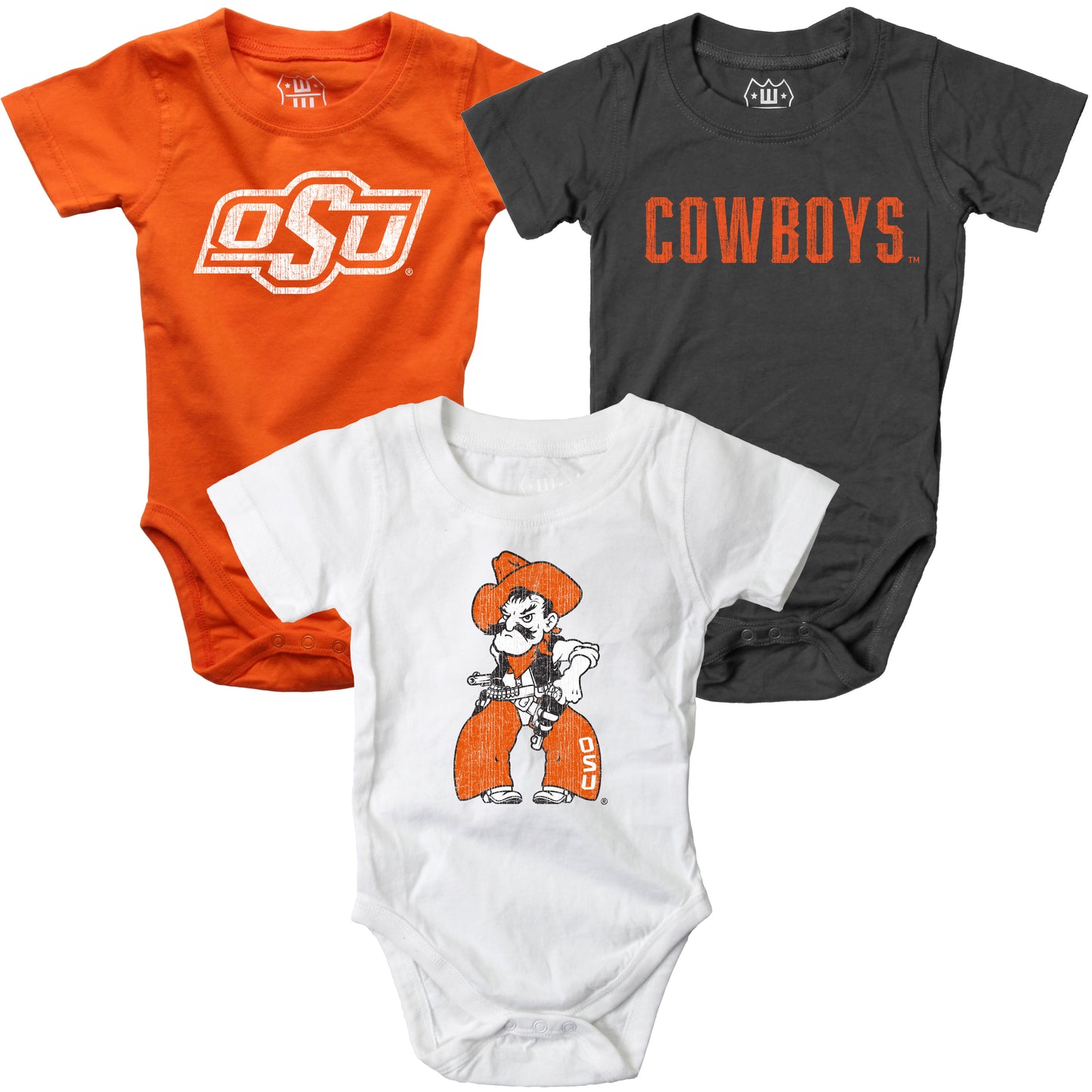 Oklahoma State Cowboys Infant SS Hopper 3 Pack