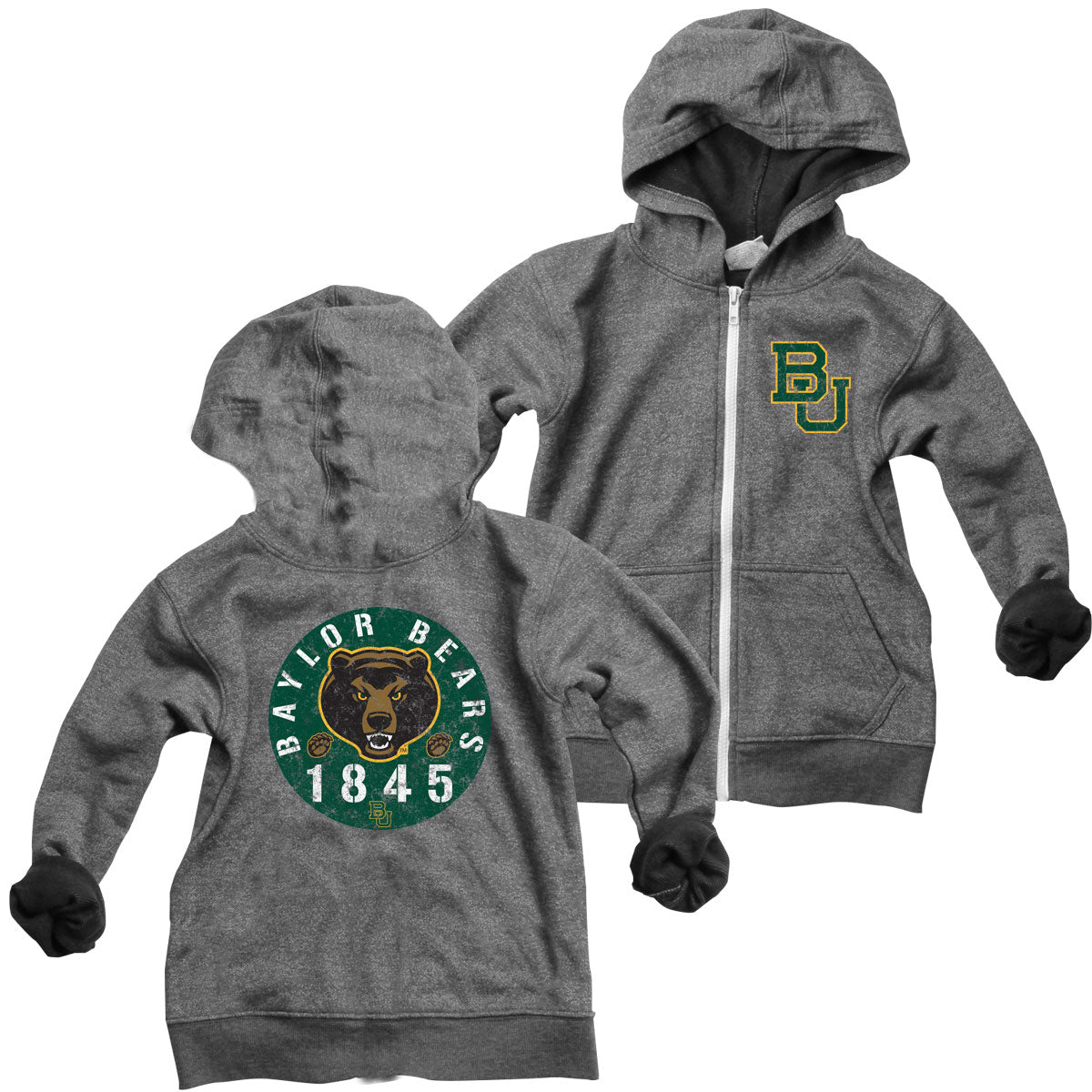 Baylor Bears Youth Boys Zip Hoodie1