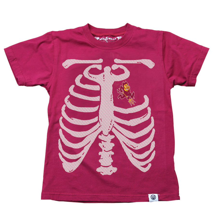 Arizona State Sun Devils Youth Boys Glow Bones Tee