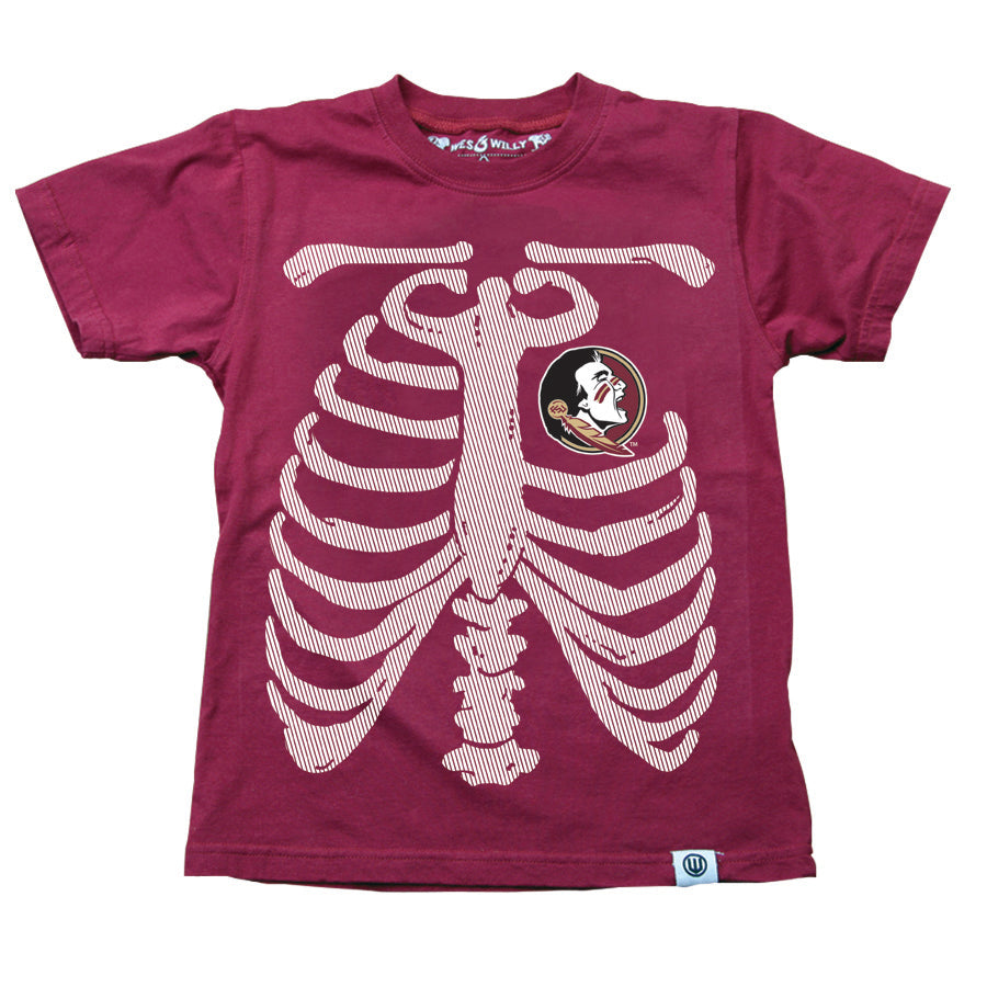 Florida State Seminoles Youth Boys Glow Bones Tee
