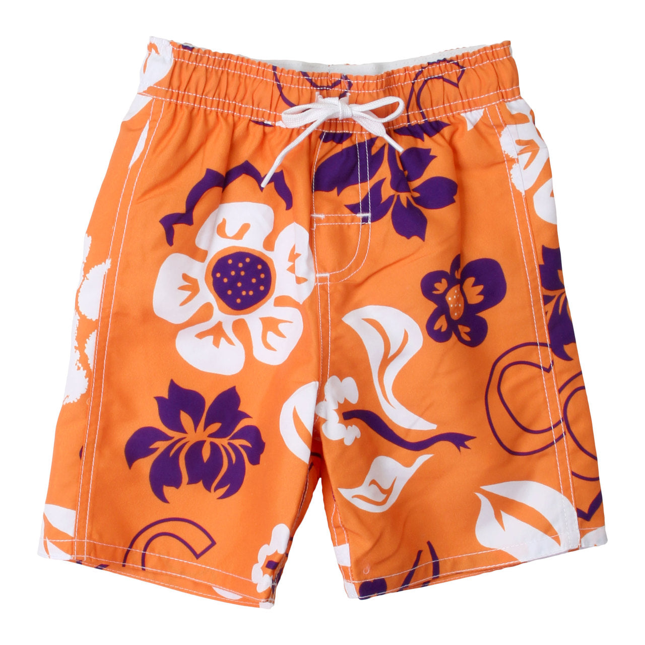 Clemson Tigers Youth Boys Floral Swim Trunk