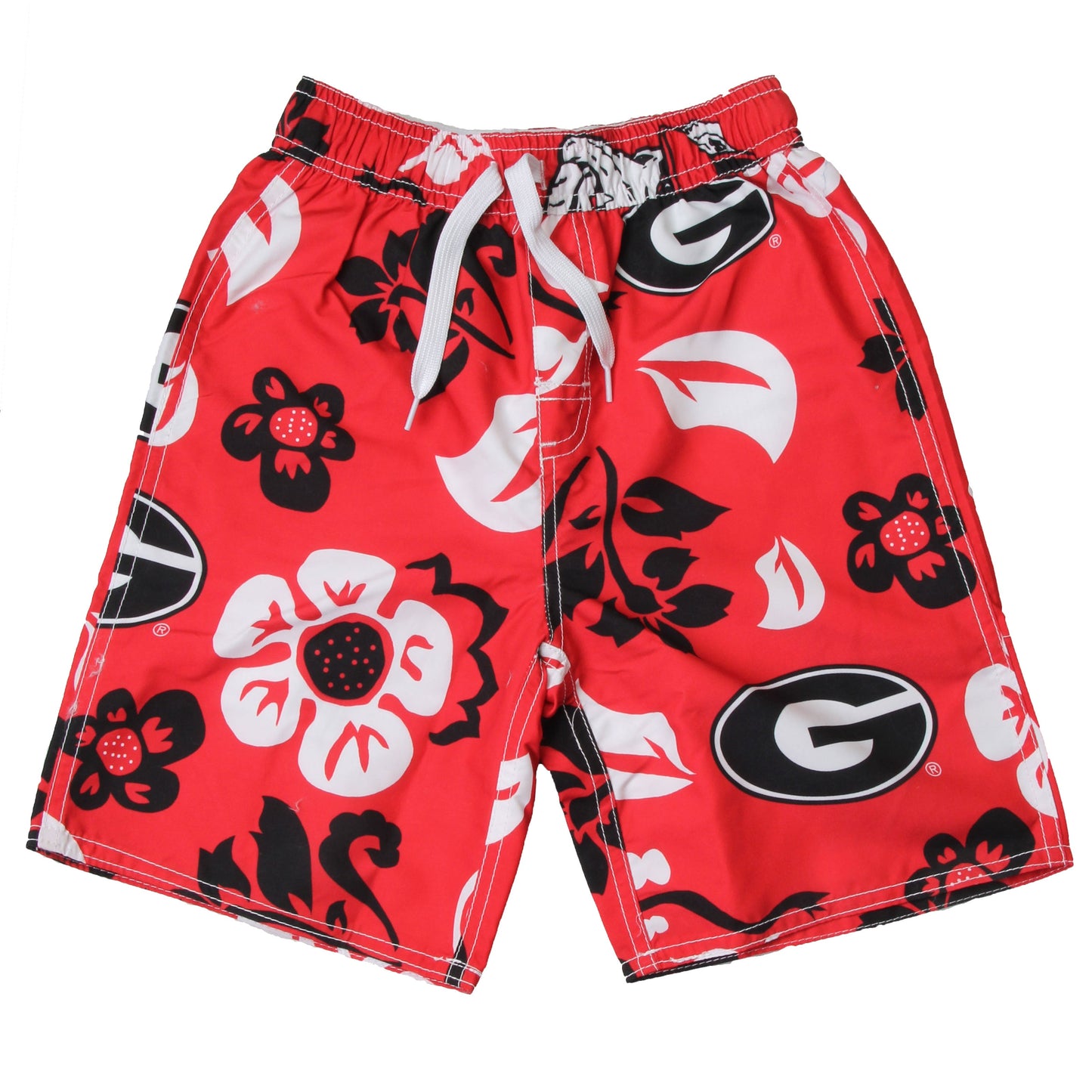 Georgia Bulldogs Youth Boys Floral Swim Trunks