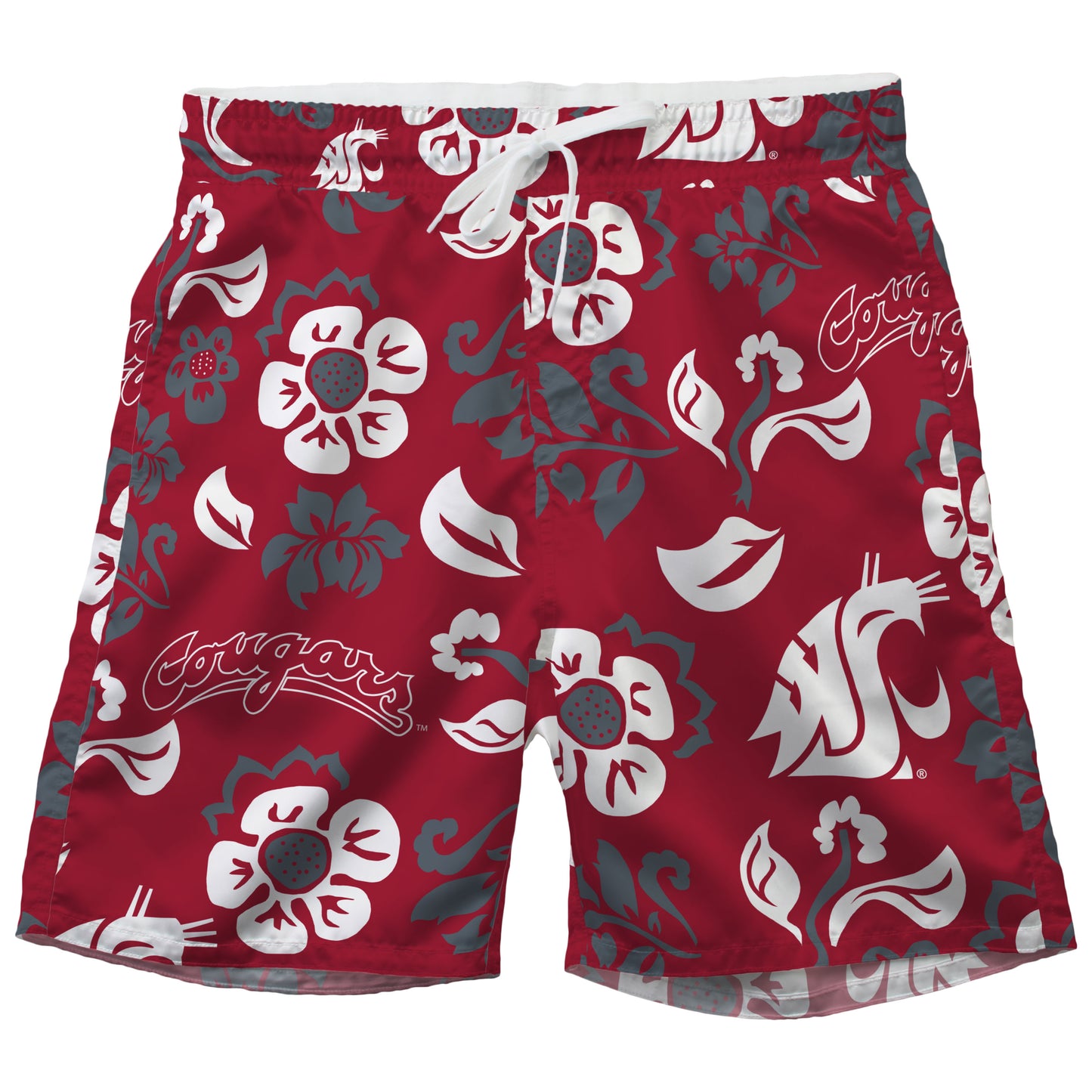 Washington State Cougars Youth Boys Floral Trunks