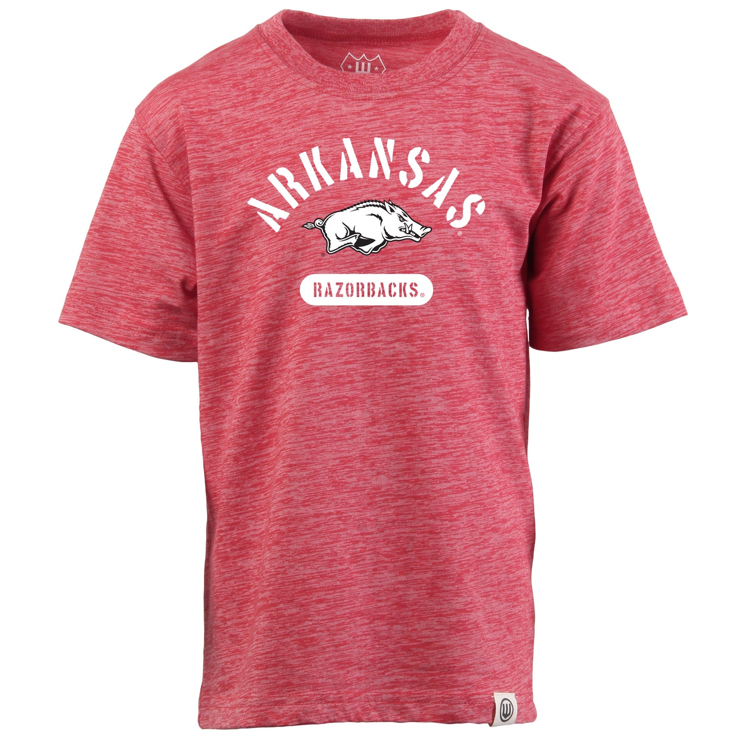 NCAA Kids S/S Cloudy Yarn Tee-Arkansas Razorbacks