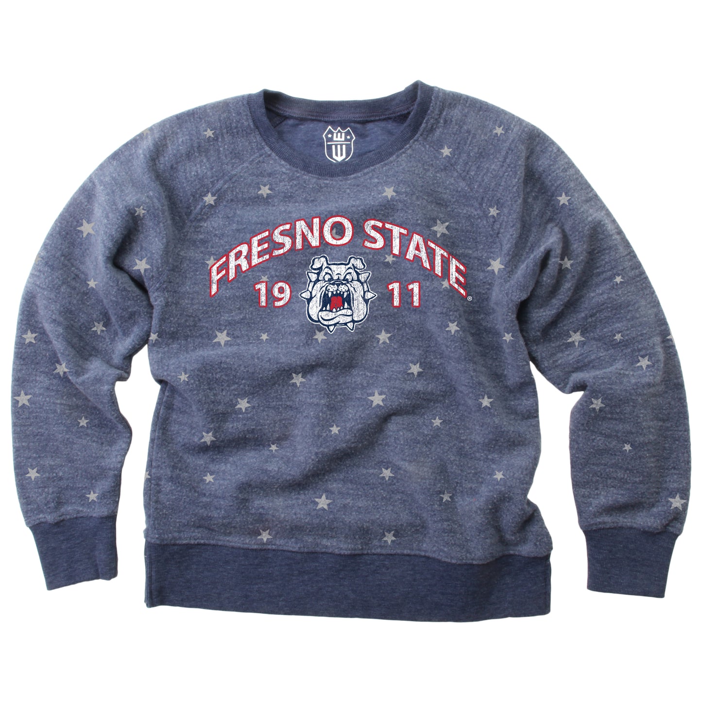 Fresno State Bulldogs Youth Girls Shimmer Star Fleece Top