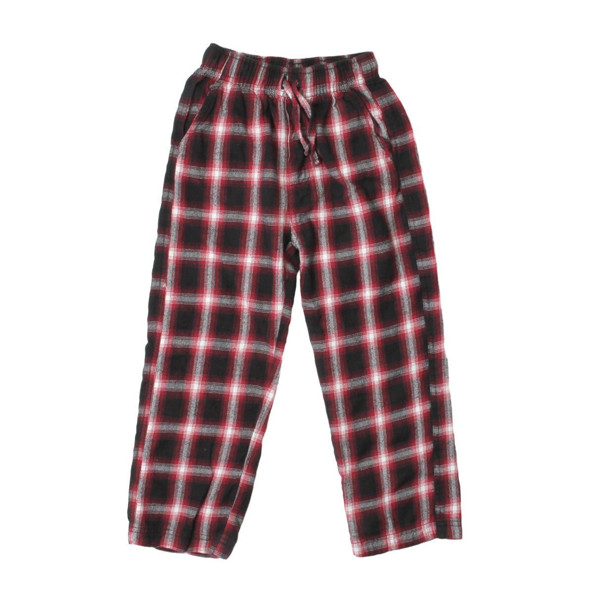 Youth Boys Wine Plaid Pant