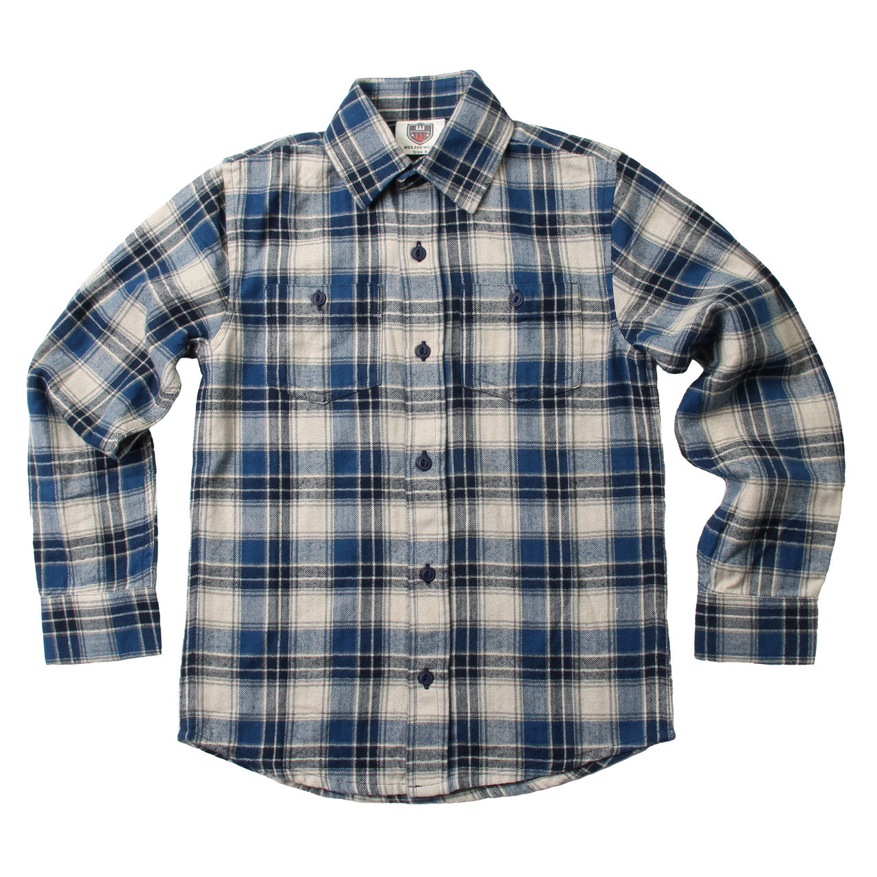 Youth Boys Flannel Shirt-Blue Moon
