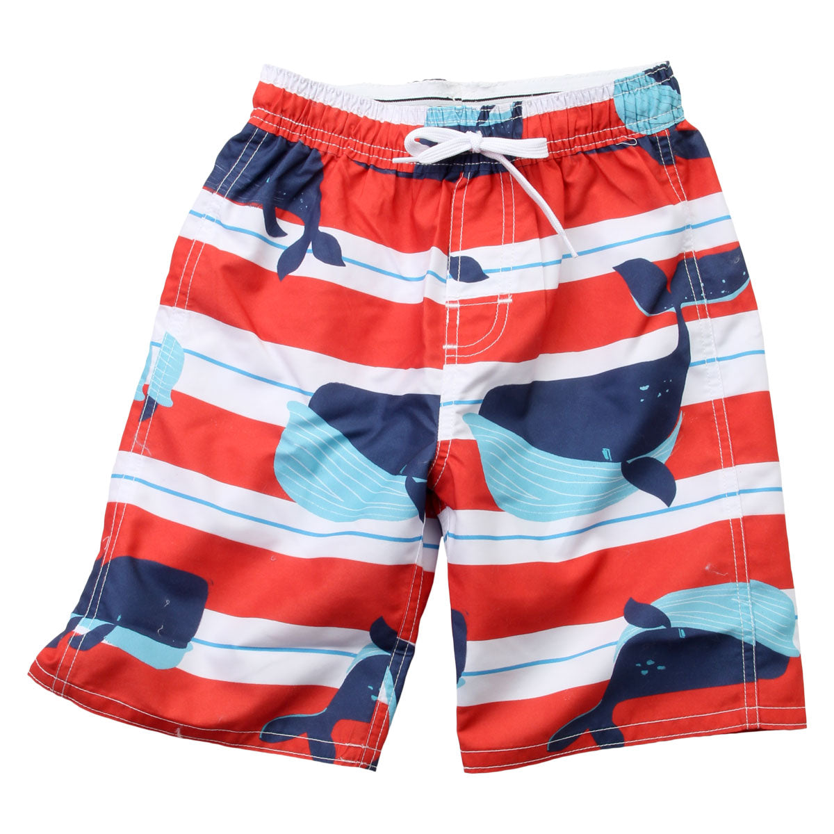 Youth Boys Whale Stripe Swim Trunk
