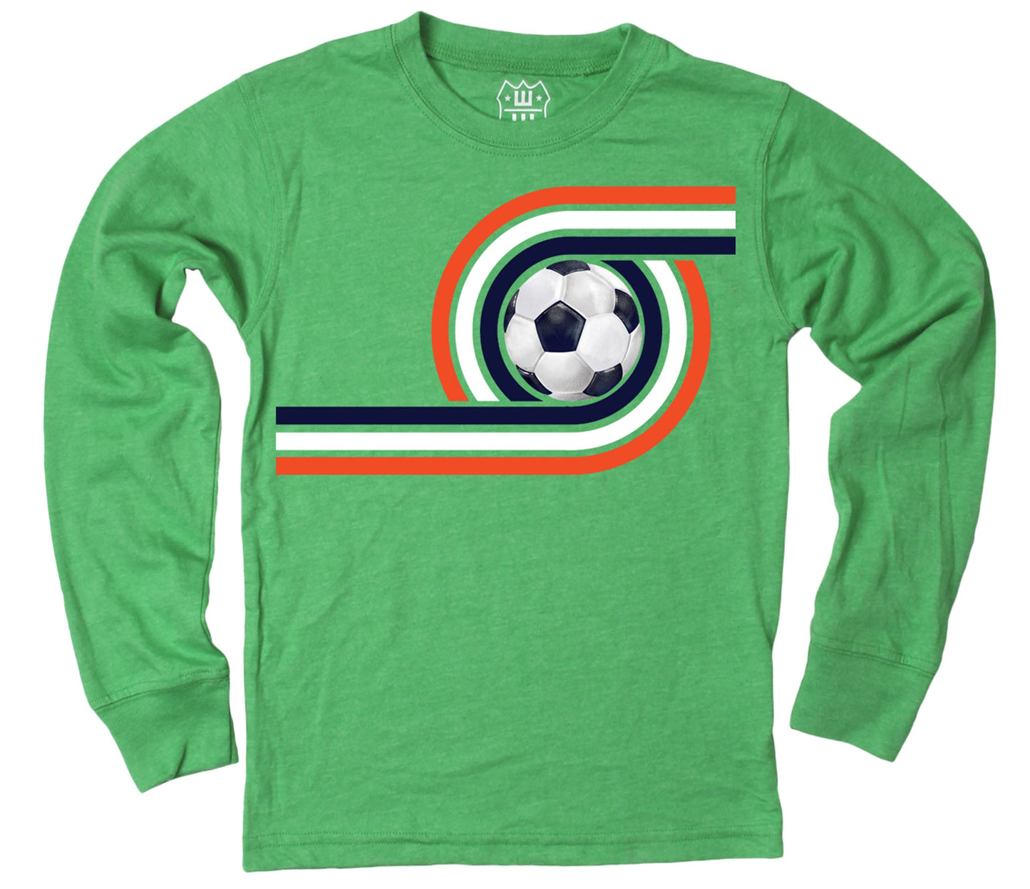 Youth Boys Retro Soccer Long Sleeve Tee