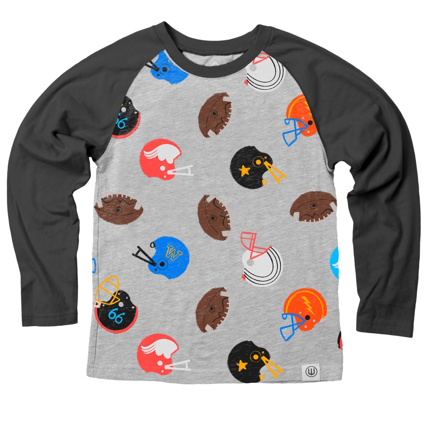 Youth Boys Football Raglan Allover Print