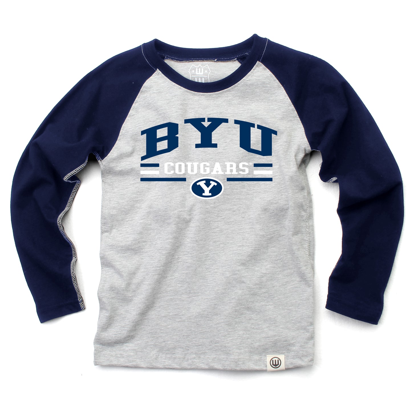Brigham Young Cougars NCAA Kids LS Raglan Tee