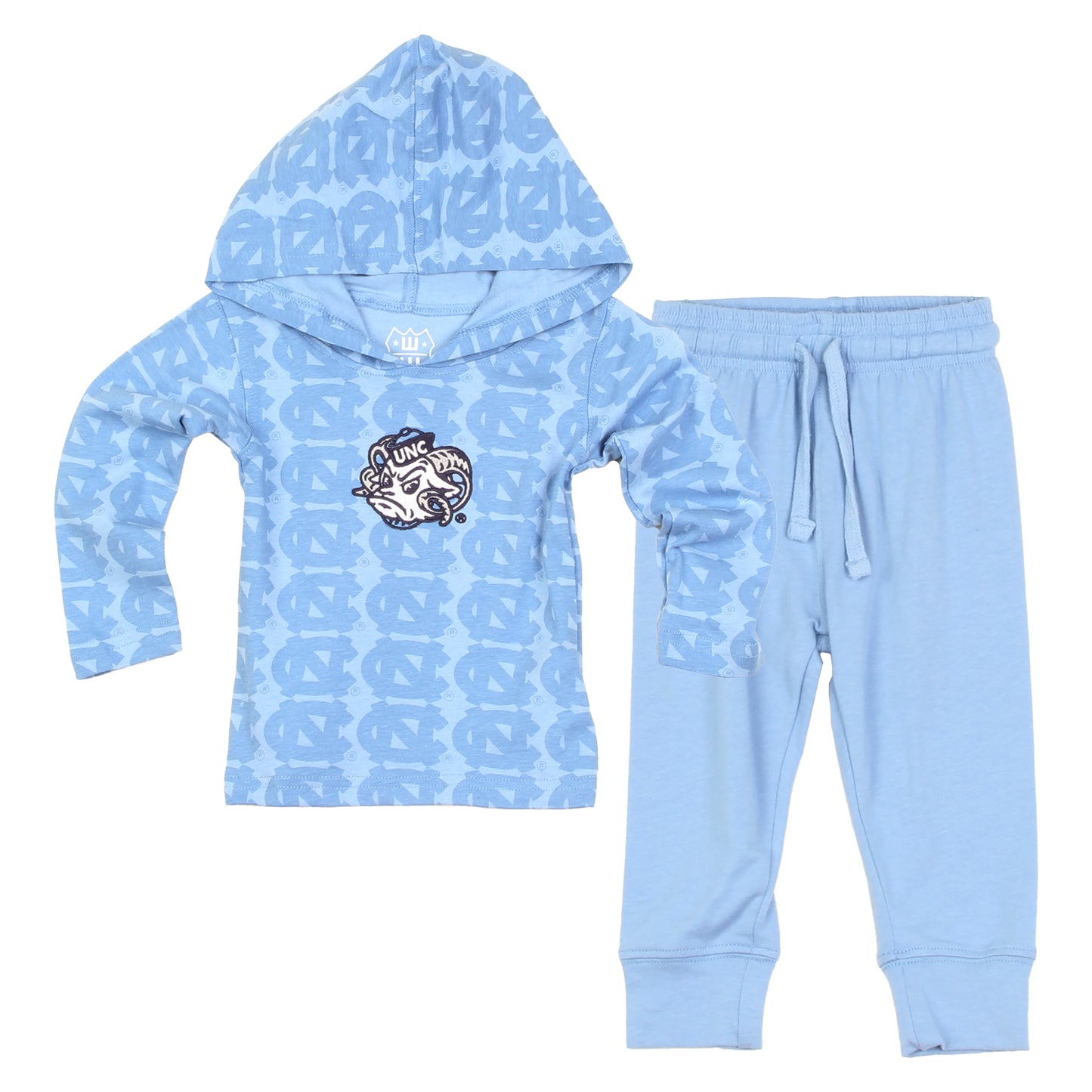 North Carolina Tar Heels Infant Allover Print Hoodie Set