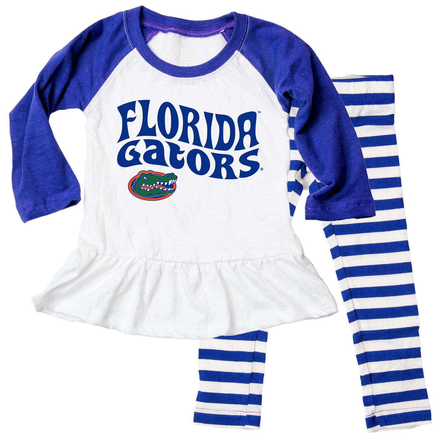 Florida Gators NCAA Infant Girls Ruffle Raglan Set