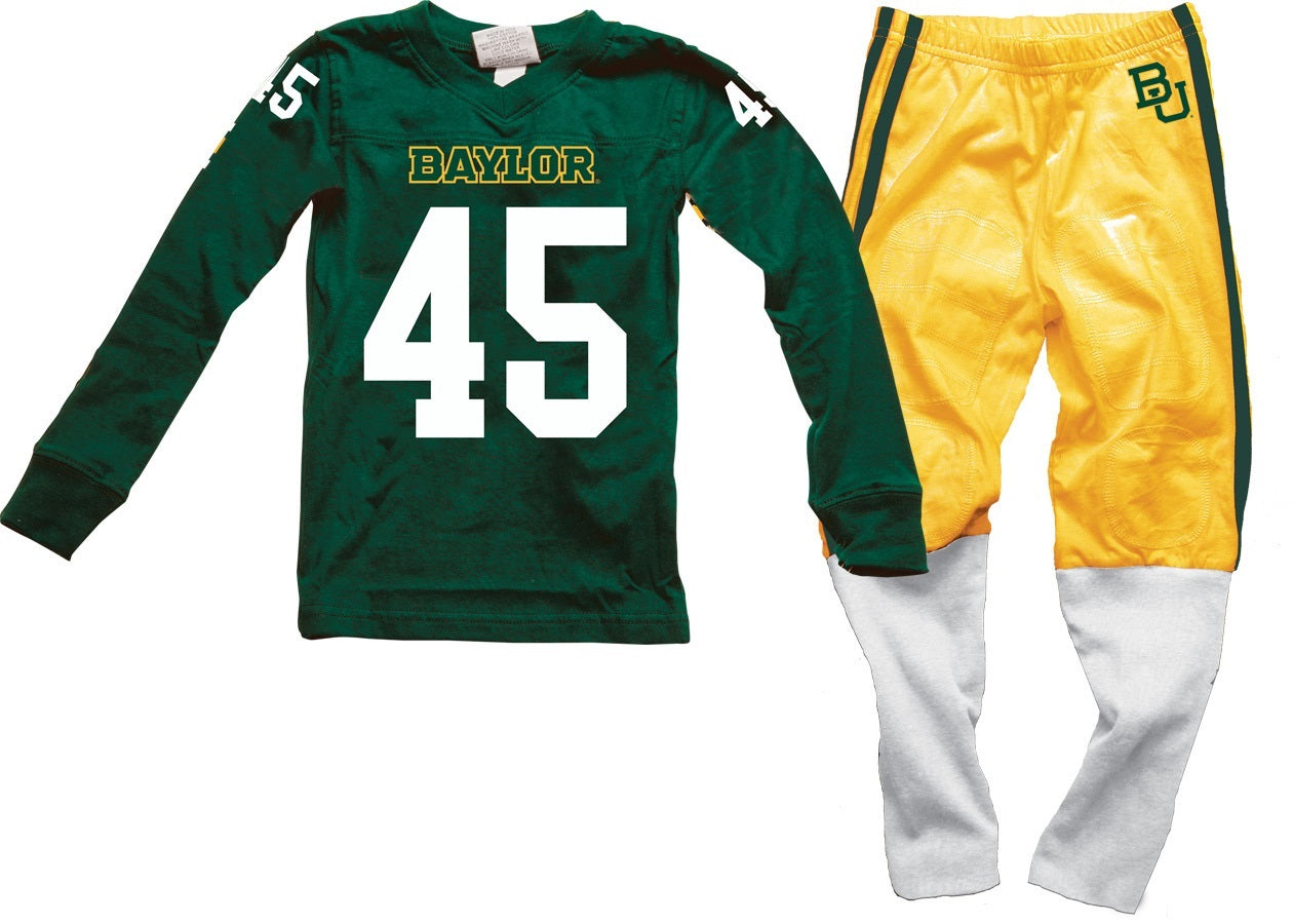 Baylor Bears Kids LS Football Pajamas