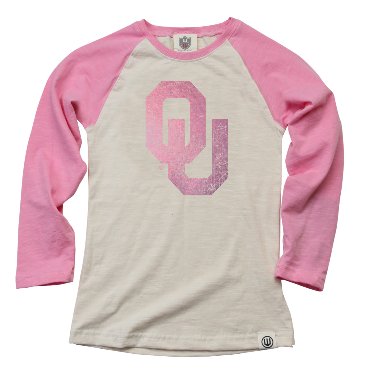 Oklahoma Sooners Youth Girls Slub Raglan