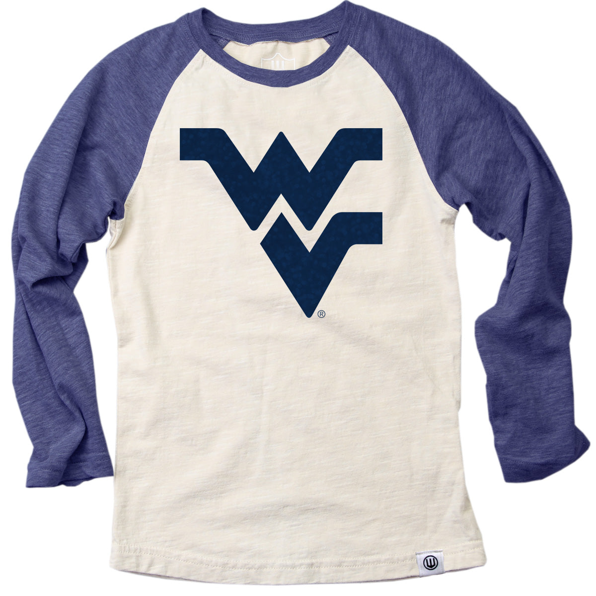 West Virginia Mountaineers Youth Girls Slub Raglan