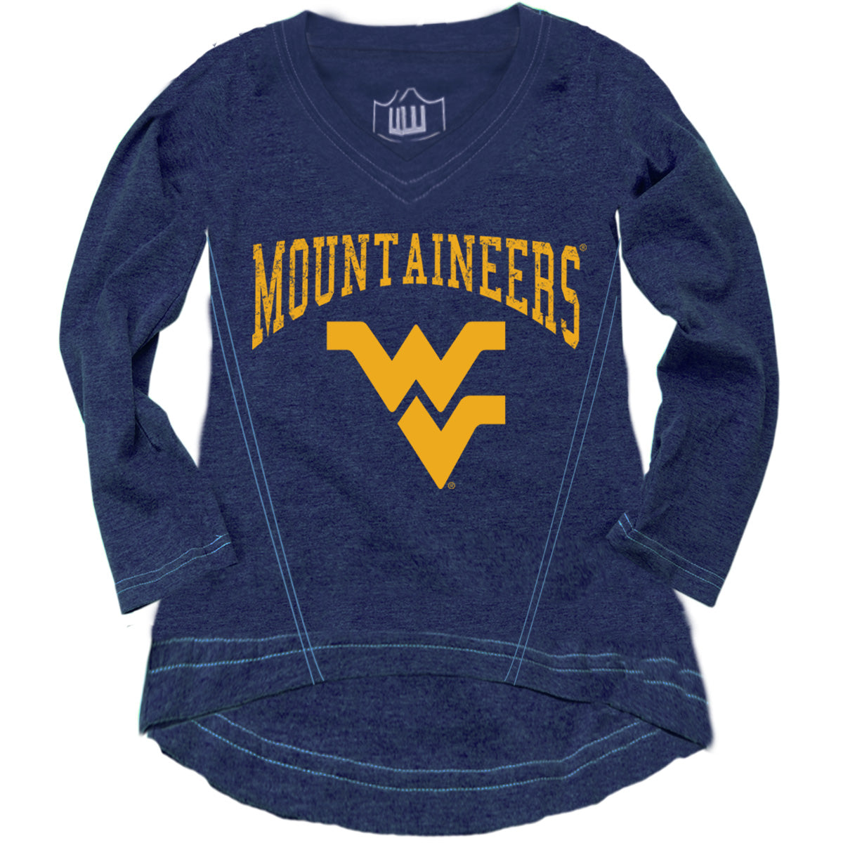 West Virginia Mountaineers Youth Girls Blend Slub Tunic