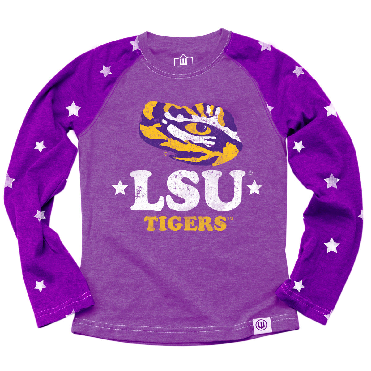 LSU Tigers Youth Girls Star Raglan
