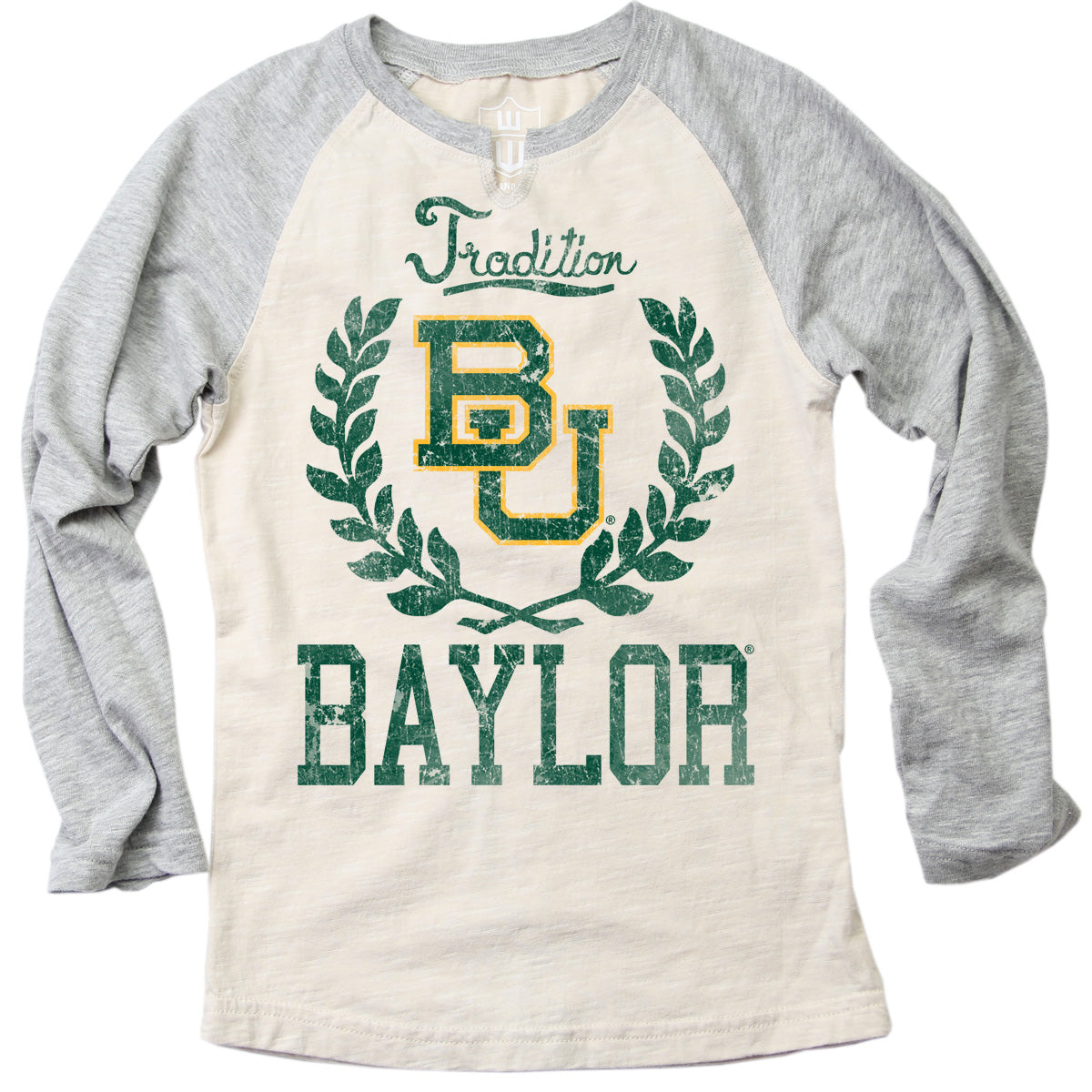 Baylor Bears Youth Girls V-Neck Raglan